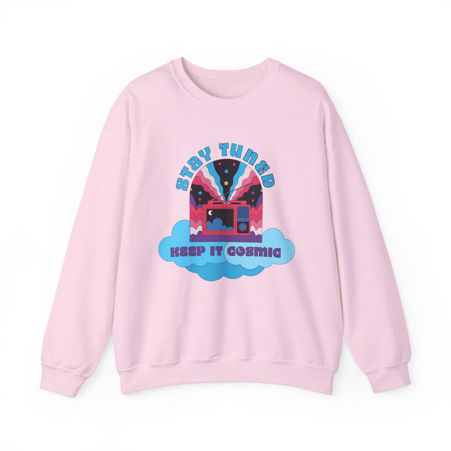 Stay Tuned Cosmic Retro Sweatshirt - Dreamglow Celestial Crewneck