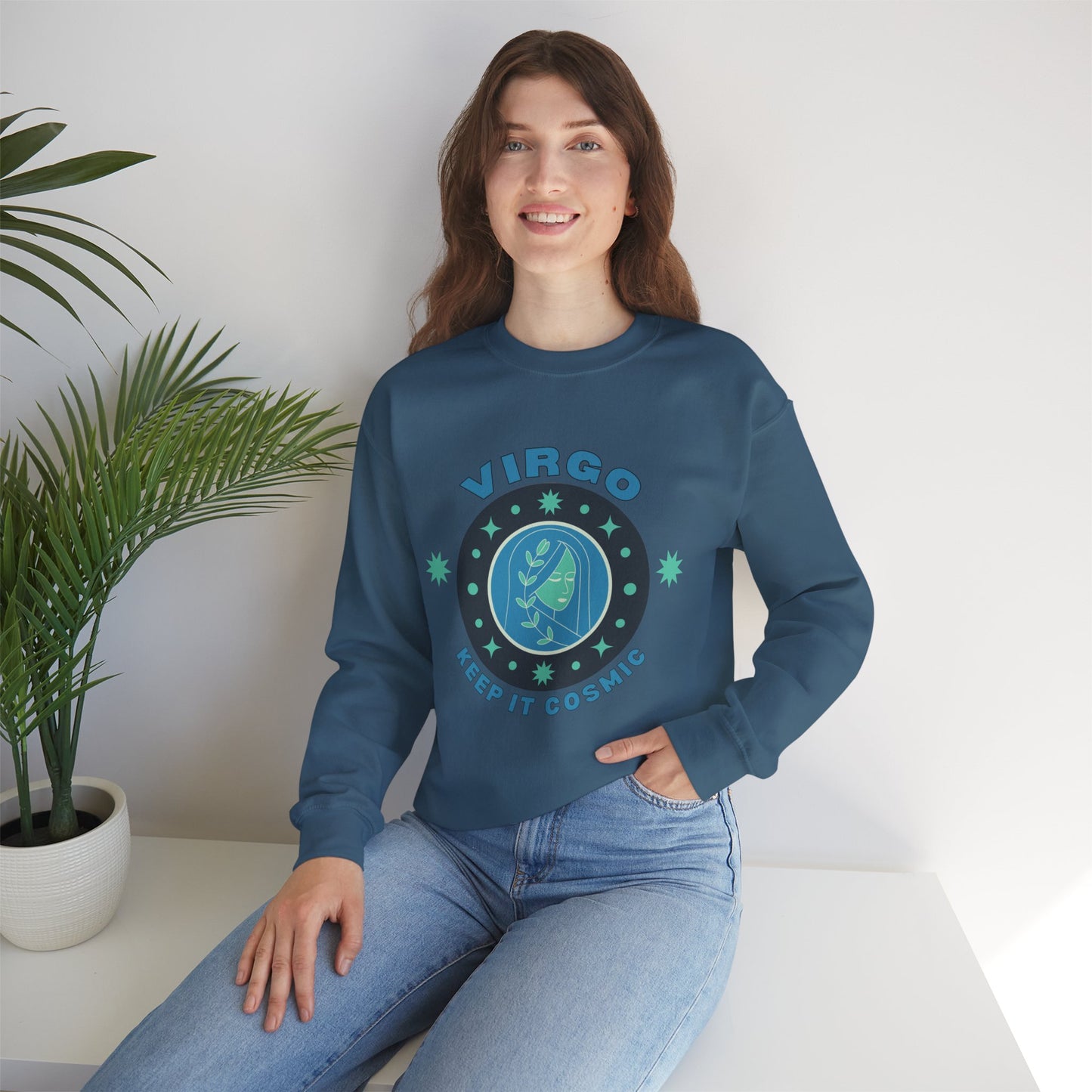 Keep It Cosmic - Retro Star Sign Astro Sweatshirt | Virgo