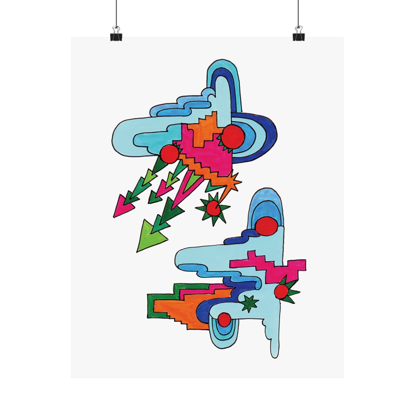 Cloud Split Abstract Art Print