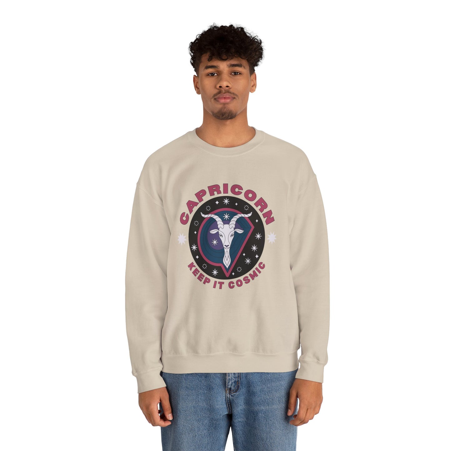 Keep It Cosmic - Retro Star Sign Astro Sweatshirt | Capricorn