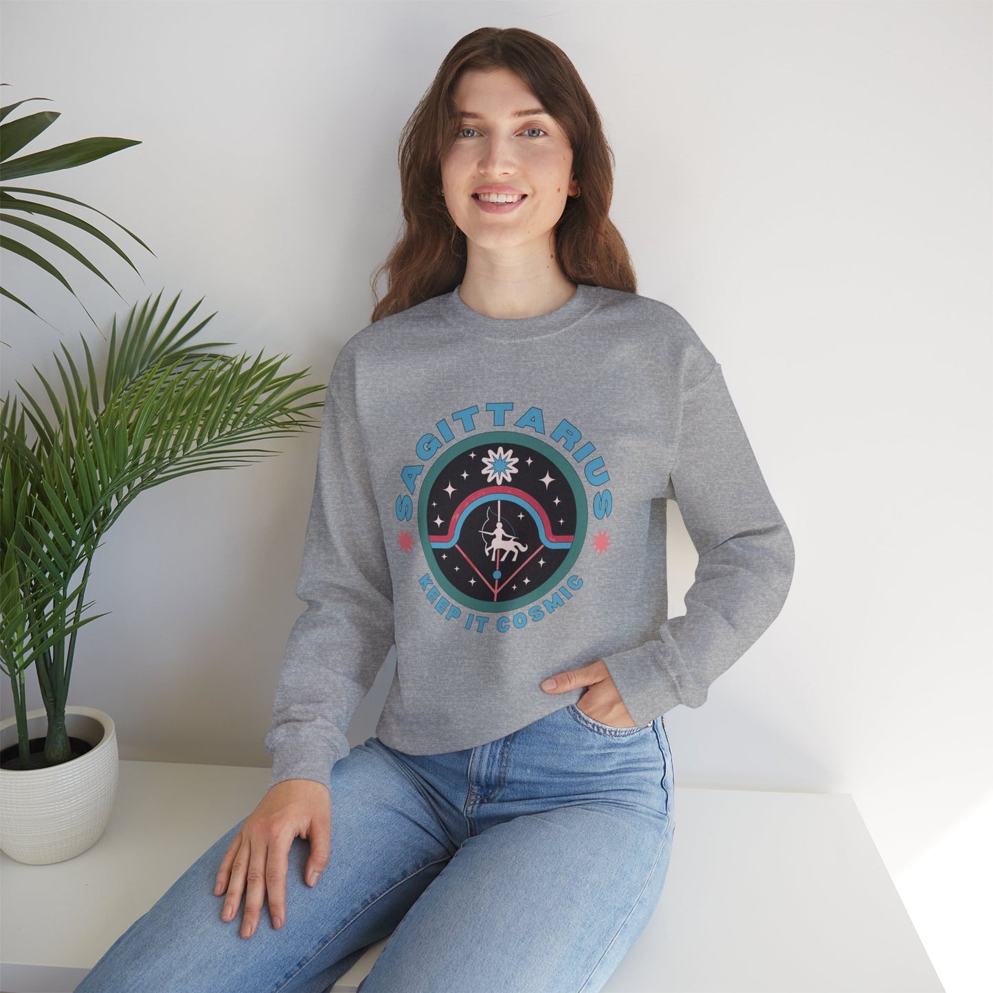 Keep It Cosmic - Retro Star Sign Astro Sweatshirt | Sagittarius