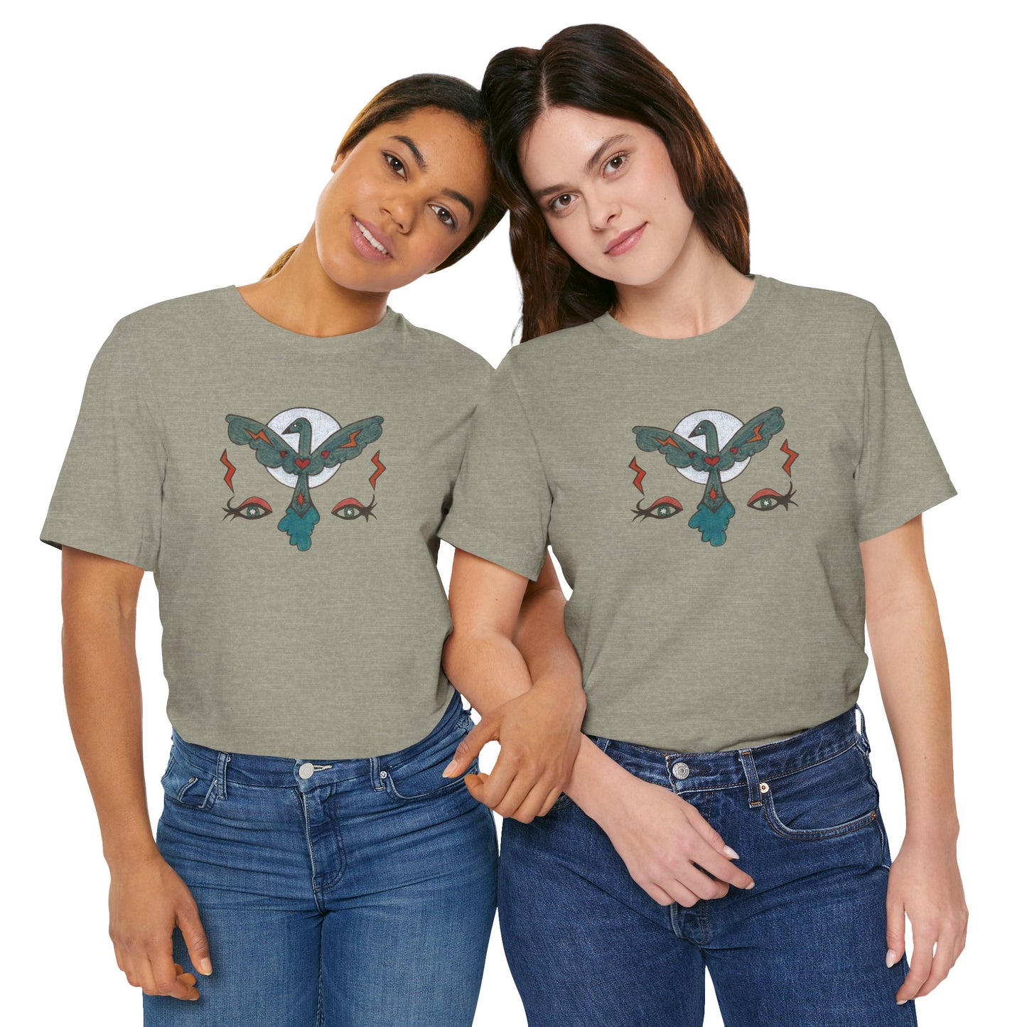 Feel to See Moon T-Shirt Tee | Esoteric Eyes Cosmic Art Tee (Unisex)