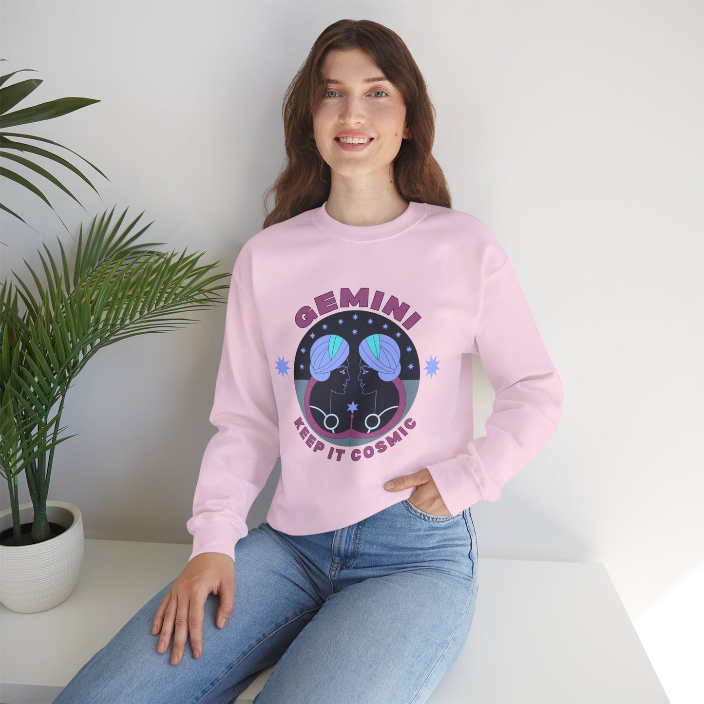 Keep It Cosmic - Retro Star Sign Astro Sweatshirt | Gemini
