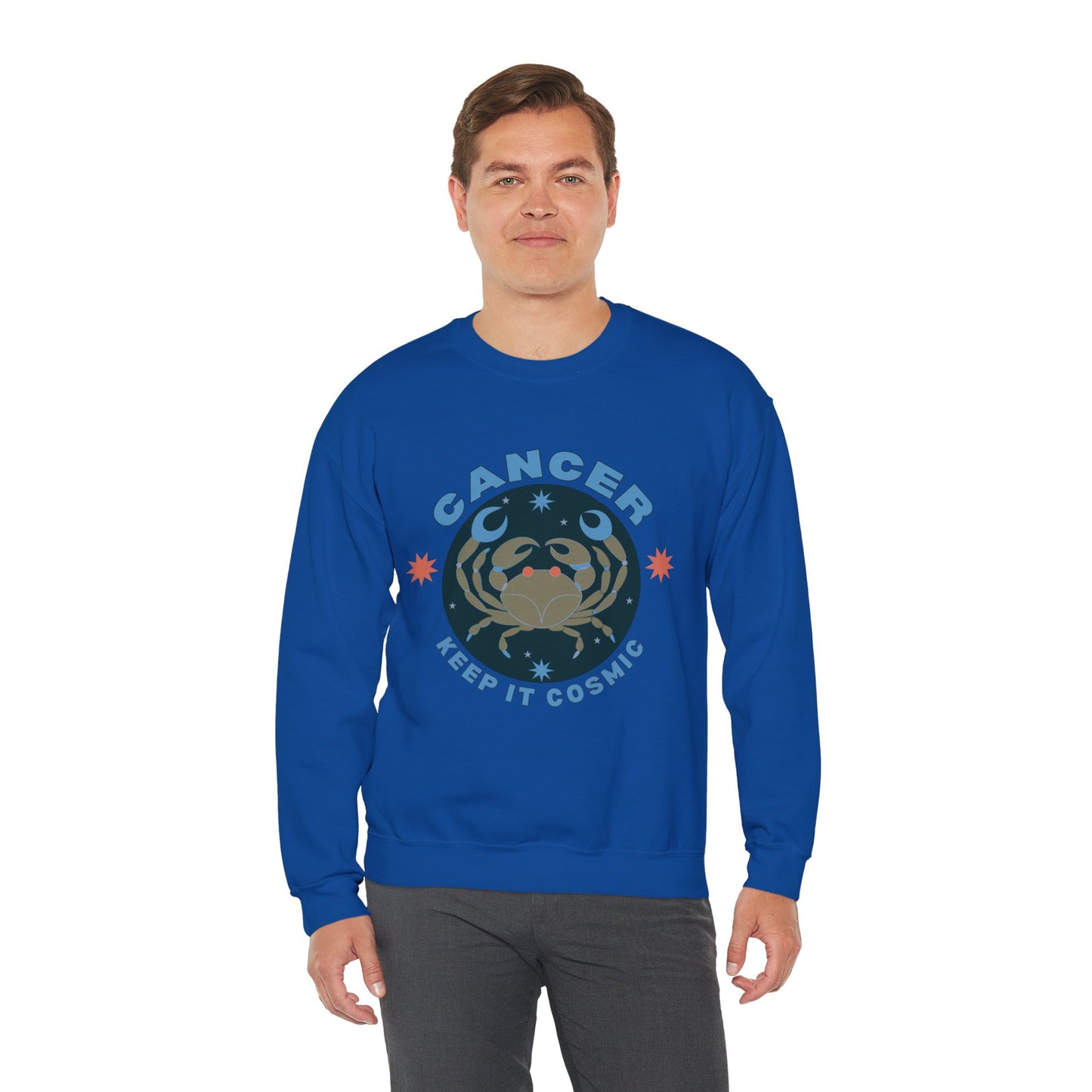Keep It Cosmic - Retro Star Sign Astro Sweatshirt | Cancer
