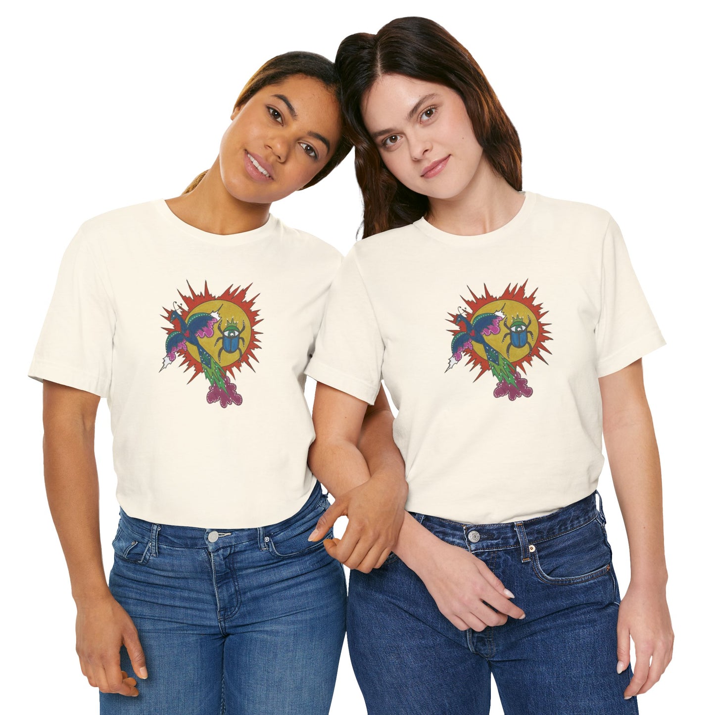 Integrate to Radiate Tee | Symbolic Solar Scarab Comic Art Shirt (Unisex)