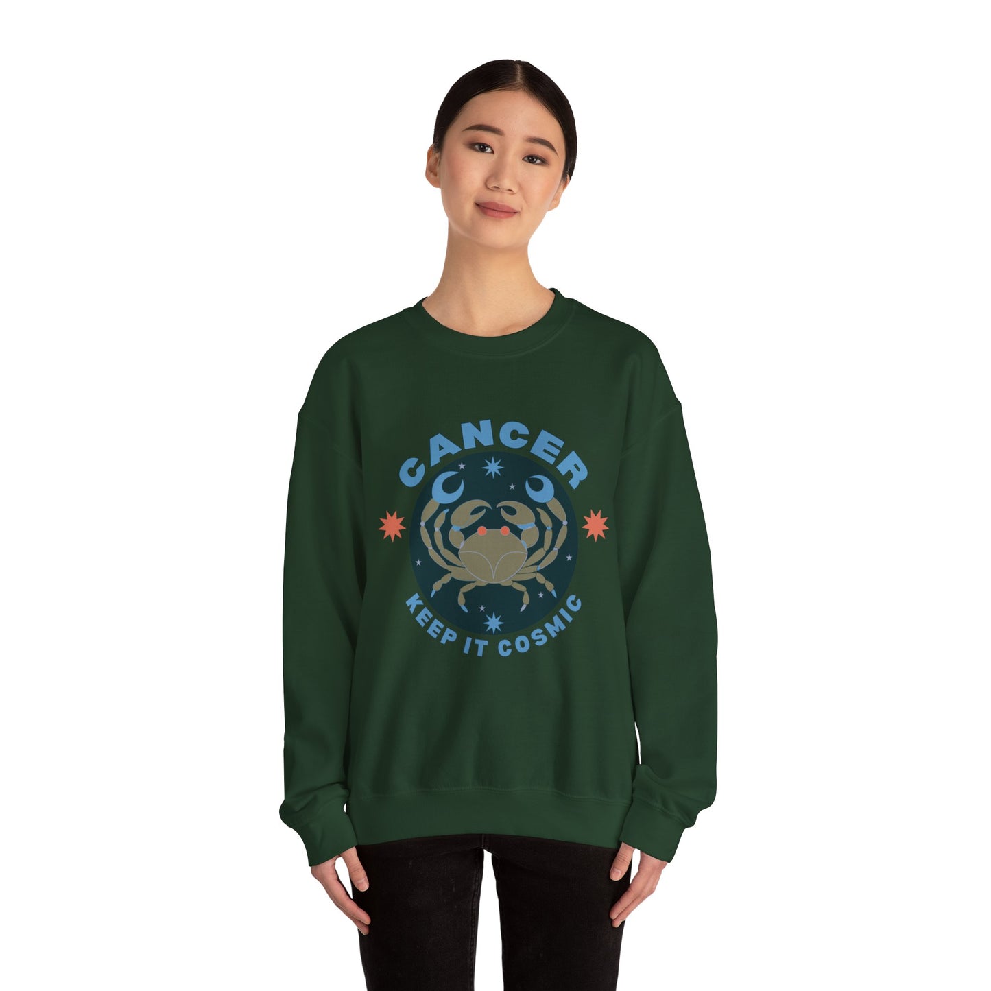 Keep It Cosmic - Retro Star Sign Astro Sweatshirt | Cancer