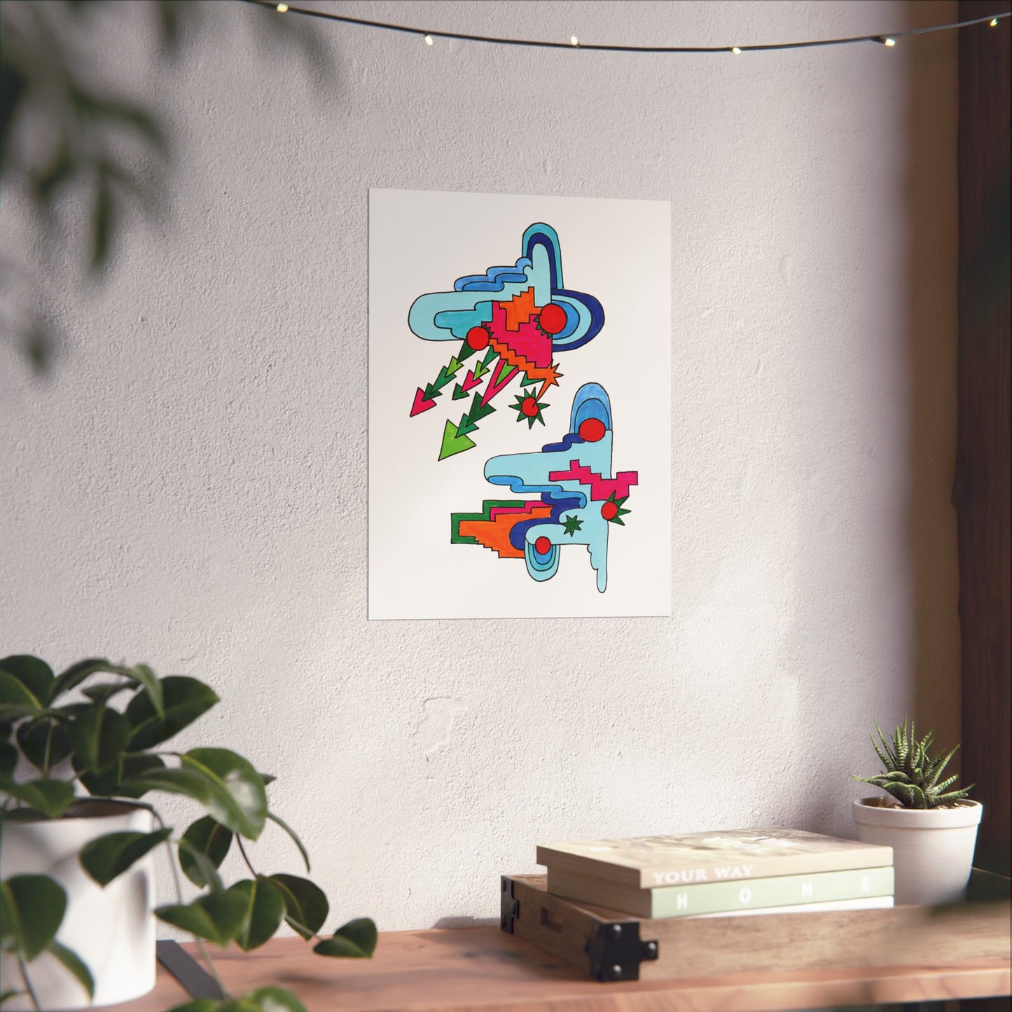 Cloud Split Abstract Art Print