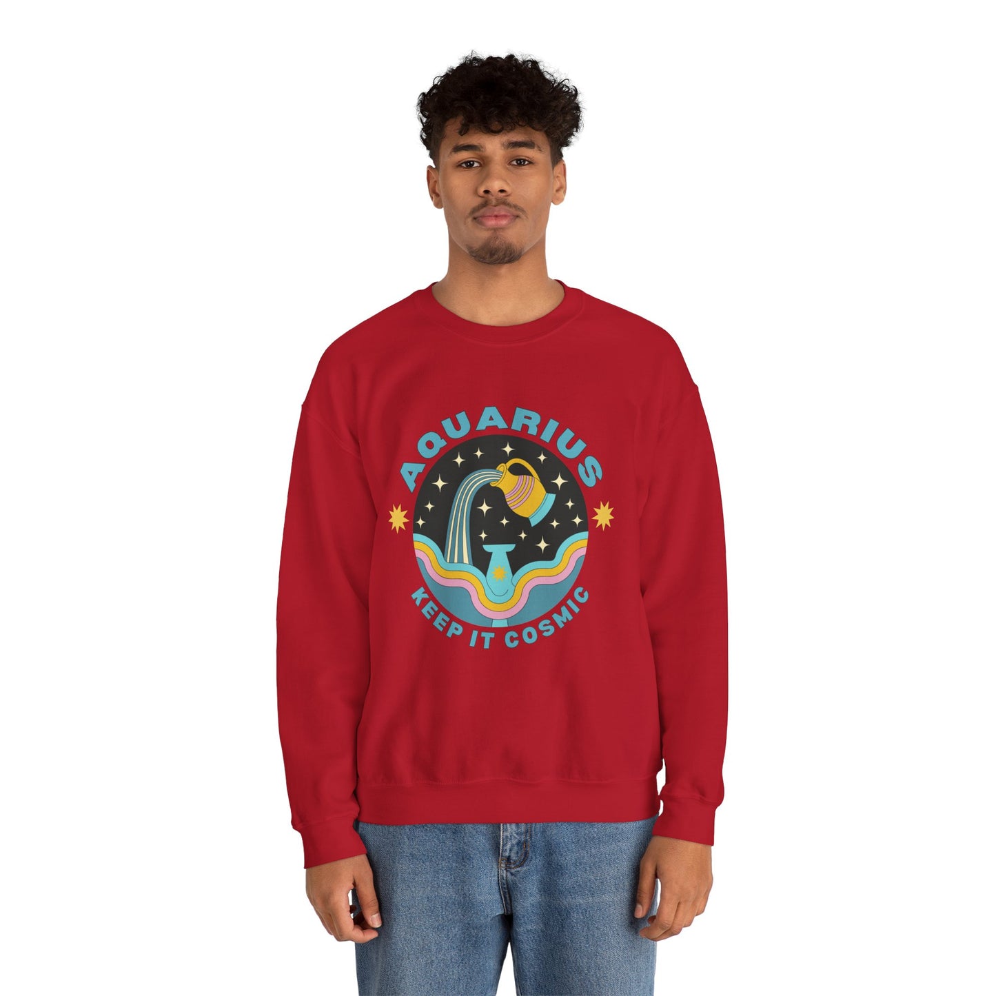 Keep It Cosmic - Retro Star Sign Astro Sweatshirt | Aquarius