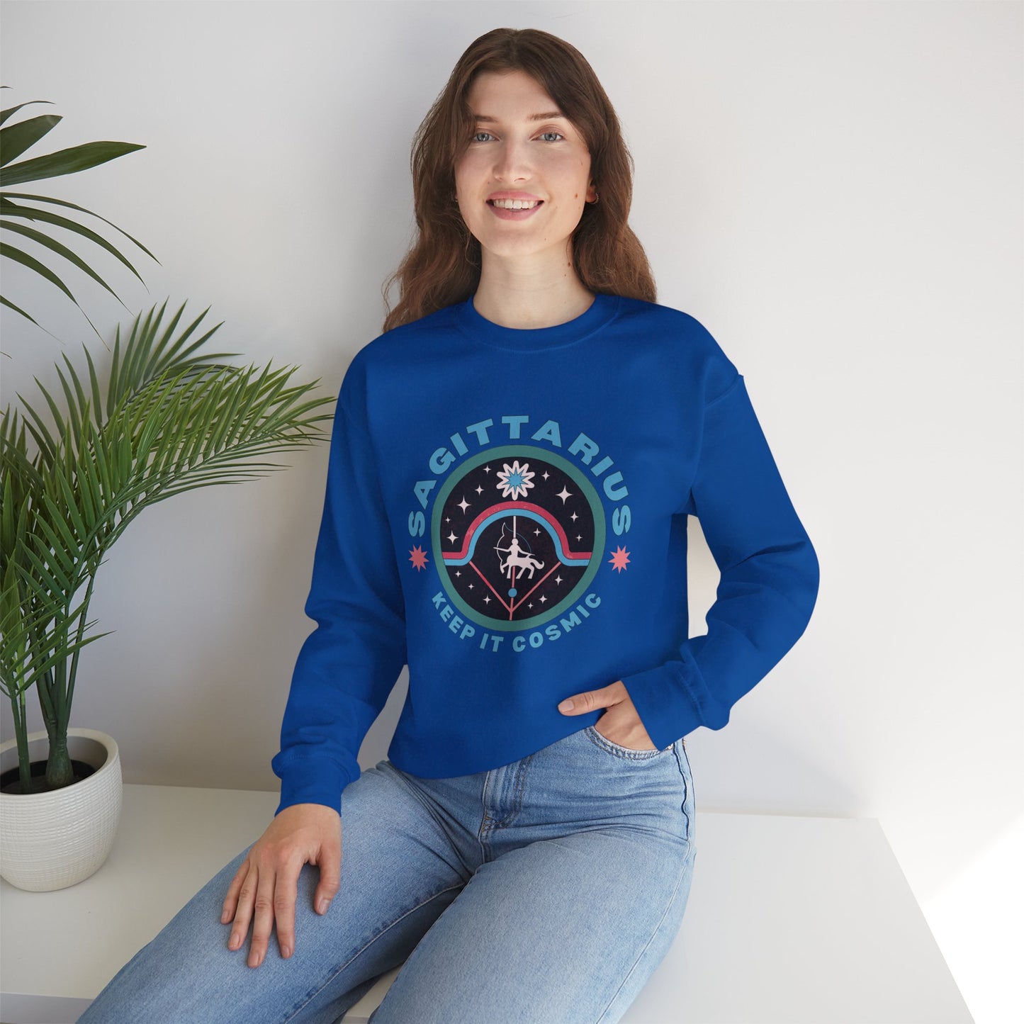 Keep It Cosmic - Retro Star Sign Astro Sweatshirt | Sagittarius