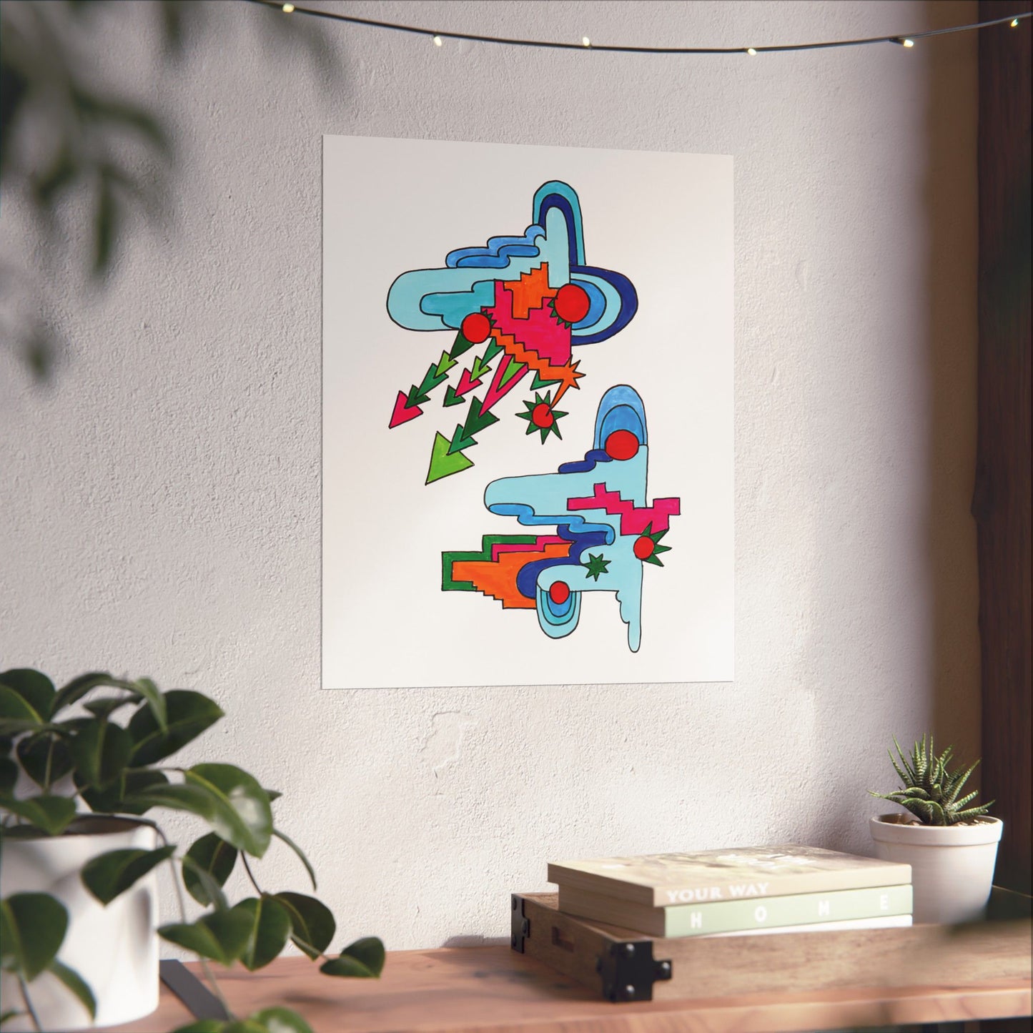 Cloud Split Abstract Art Print