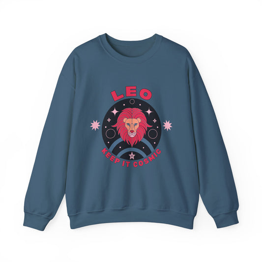 Keep It Cosmic - Retro Star Sign Astro Sweatshirt | Leo