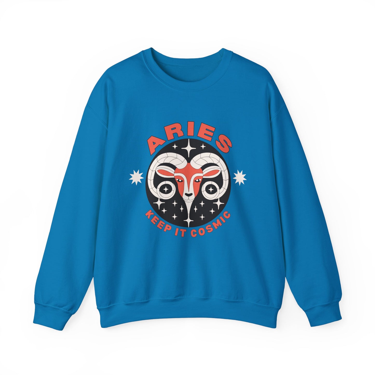 Keep It Cosmic - Retro Star Sign Astro Sweatshirt | Aries
