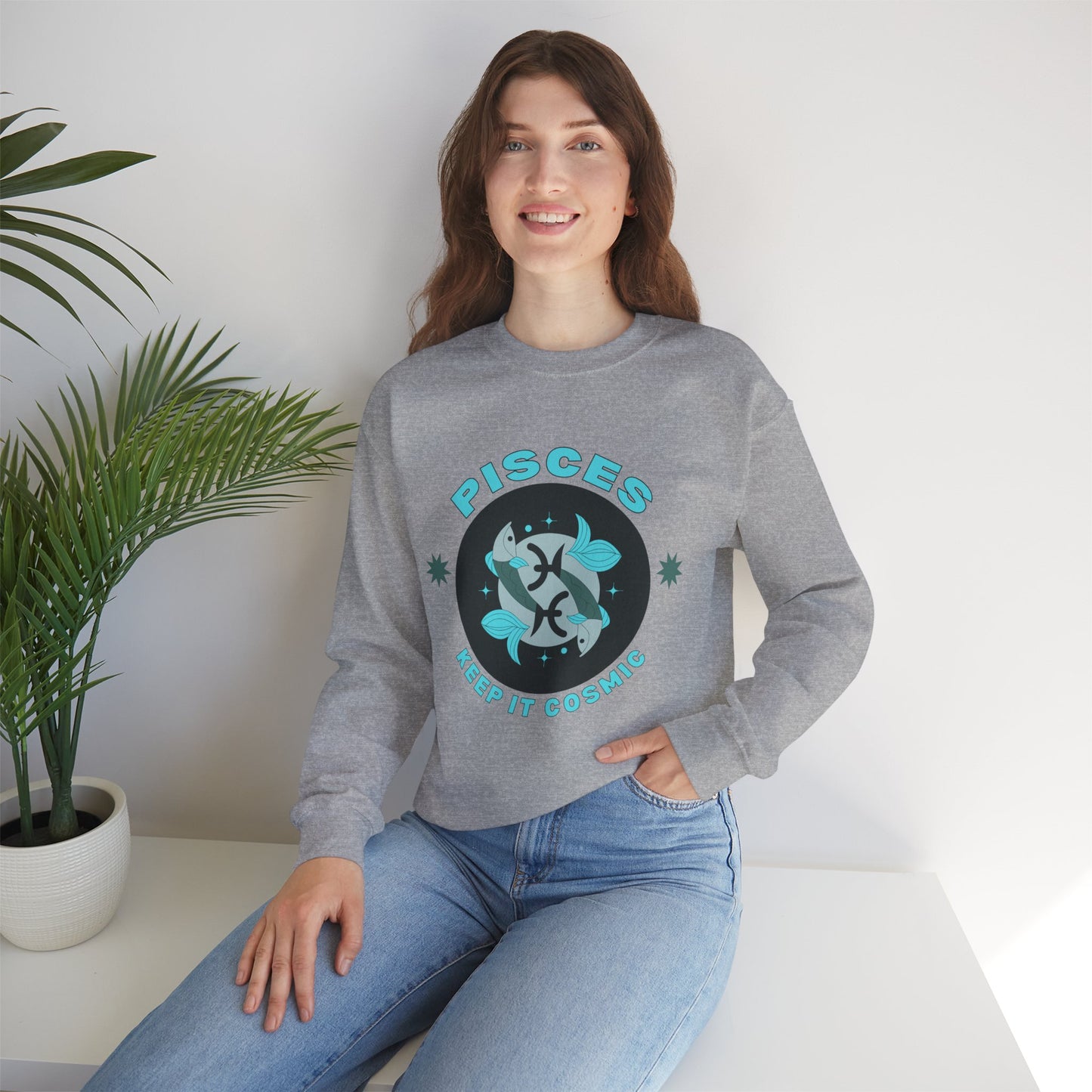 Keep It Cosmic - Retro Star Sign Astro Sweatshirt | Pisces