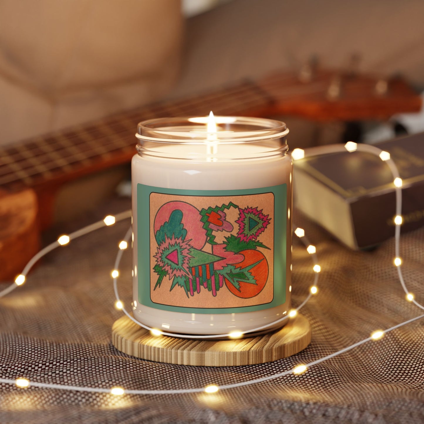 Colorful Abstract Cosmic Illustration Candle