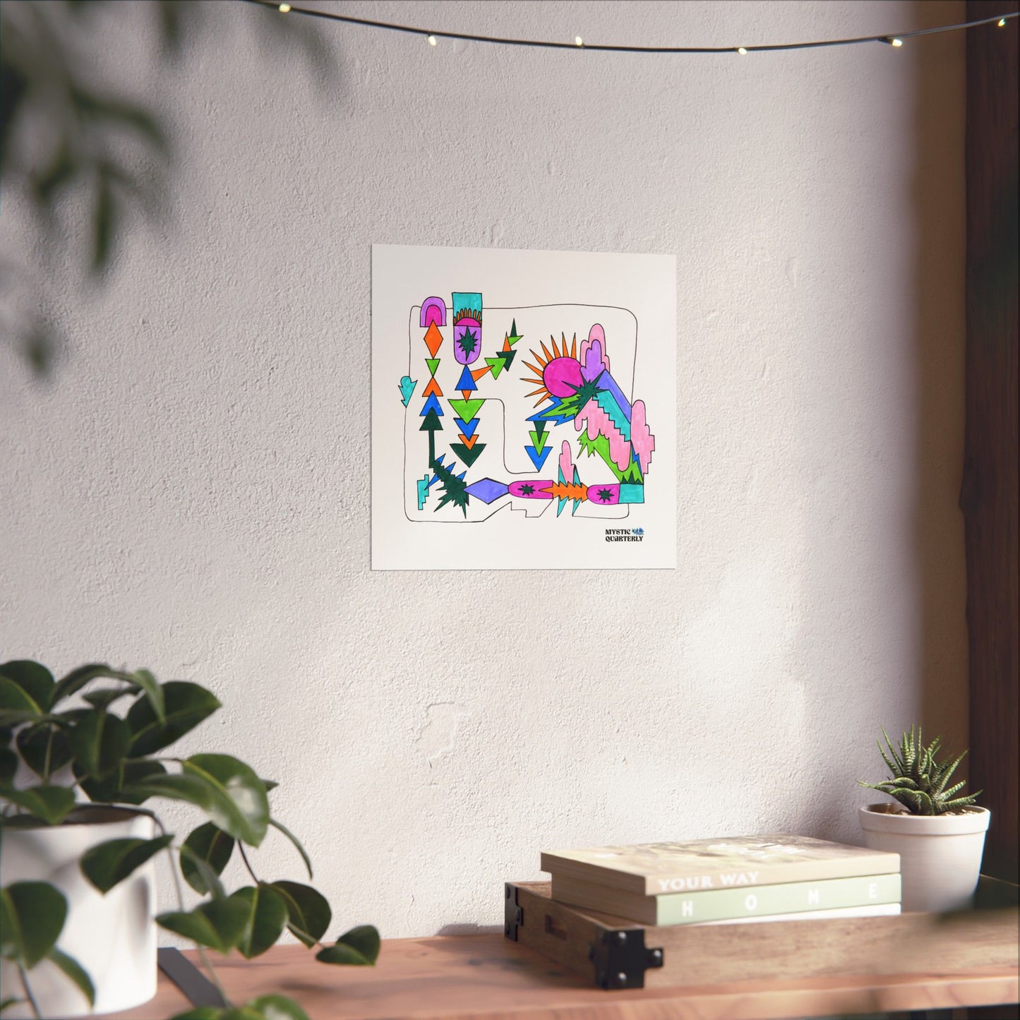 Solar Circuits Abstract Maximalist Art Print