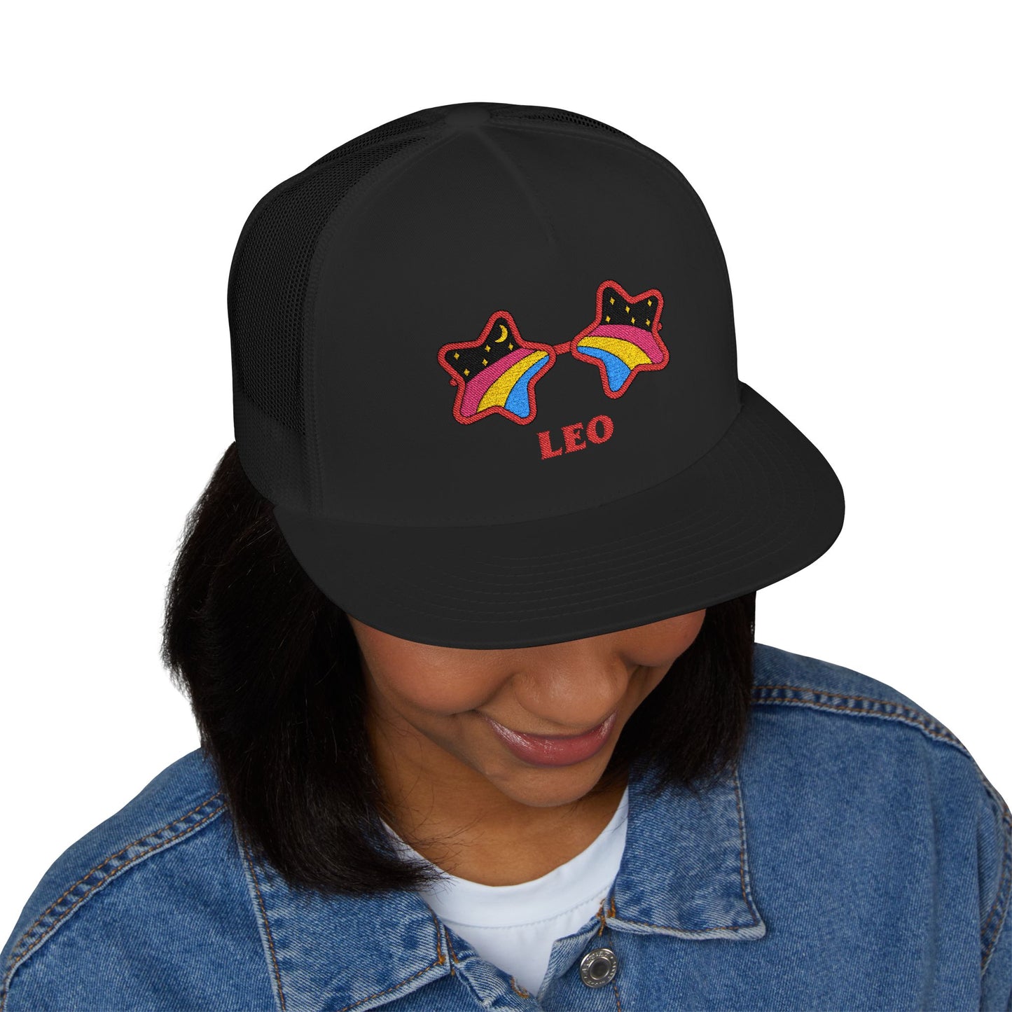 Retro Zodiac Sign Trucker Hat — Leo