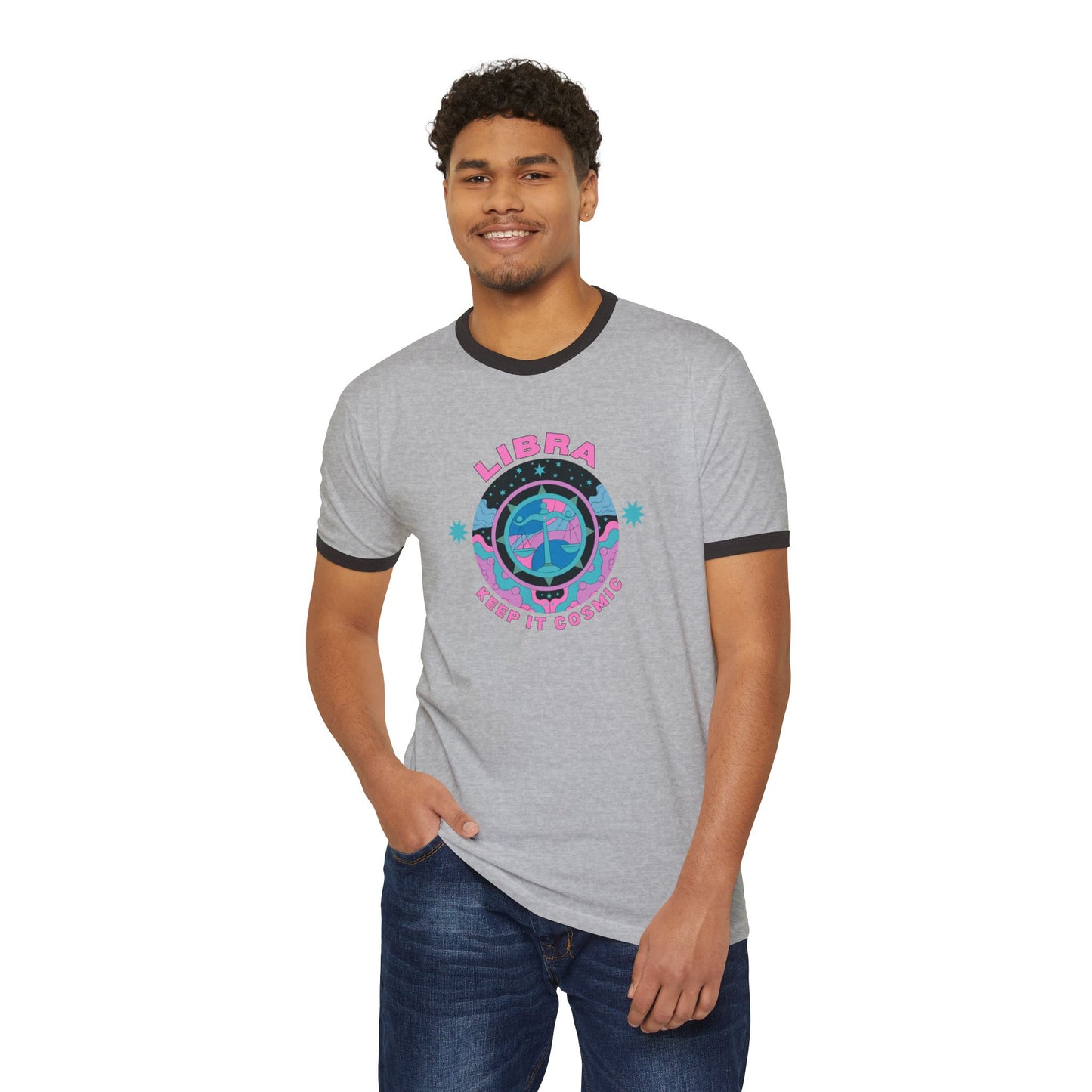Keep it Cosmic Astrology Retro Ringer Tee — Libra Zodiac T-Shirt