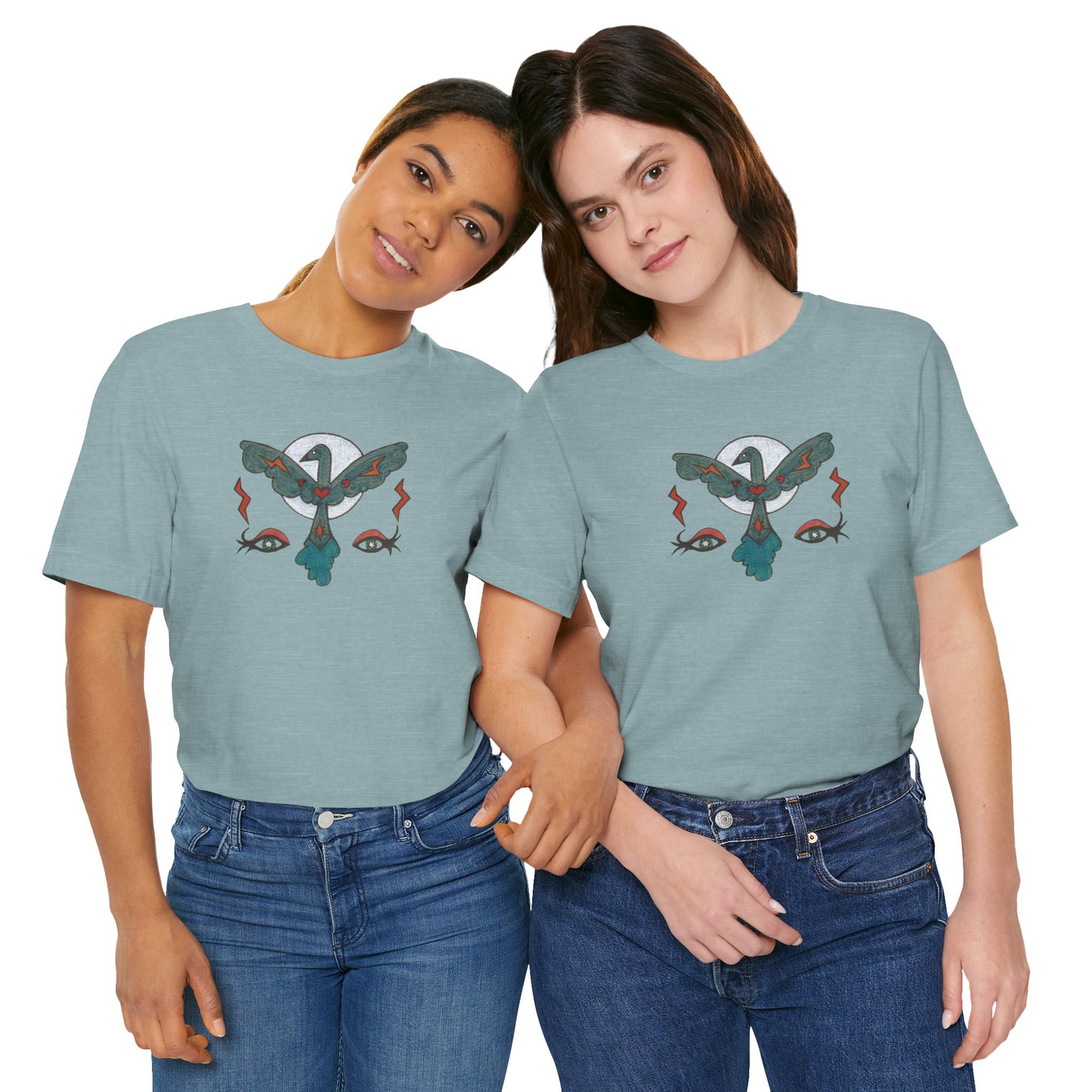 Feel to See Moon T-Shirt Tee | Esoteric Eyes Cosmic Art Tee (Unisex)