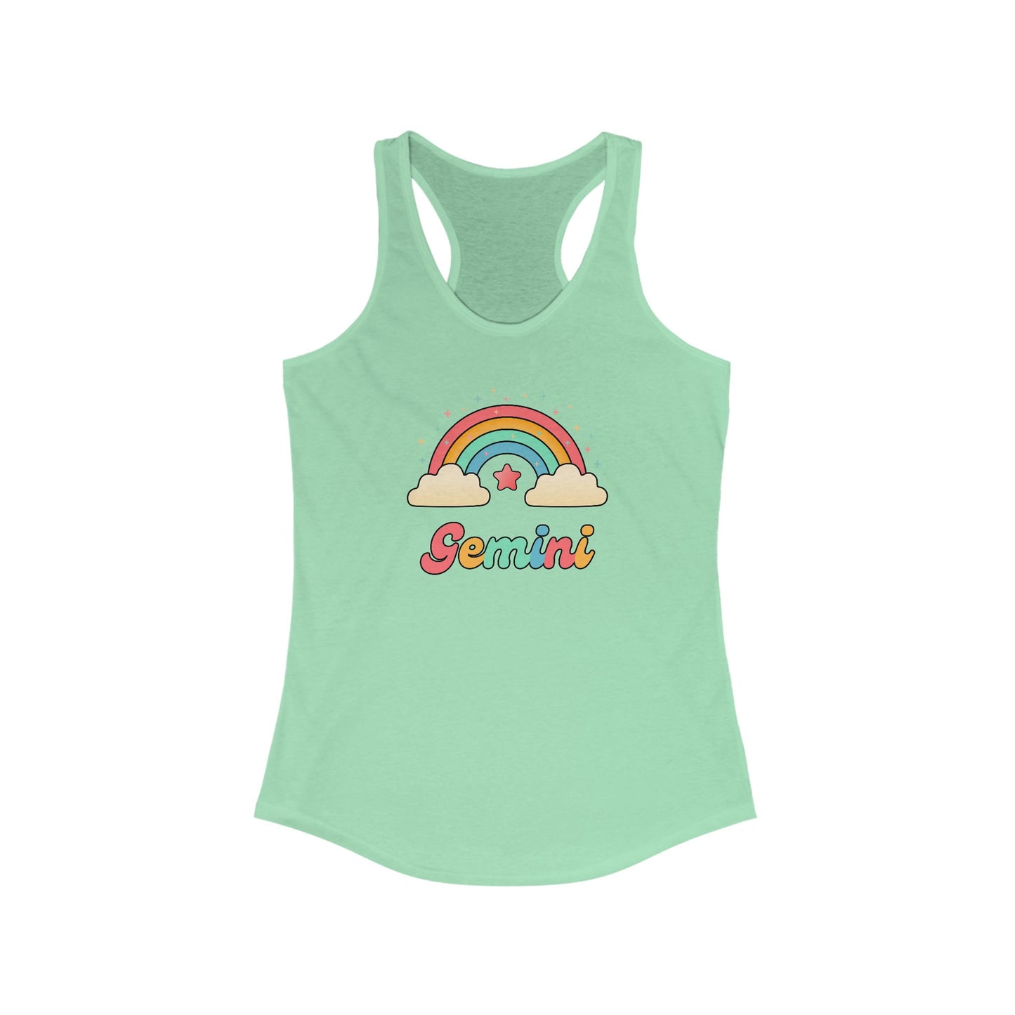 Gemini Cosmic Cutie Rainbow Tank – Retro Astrology Shirt