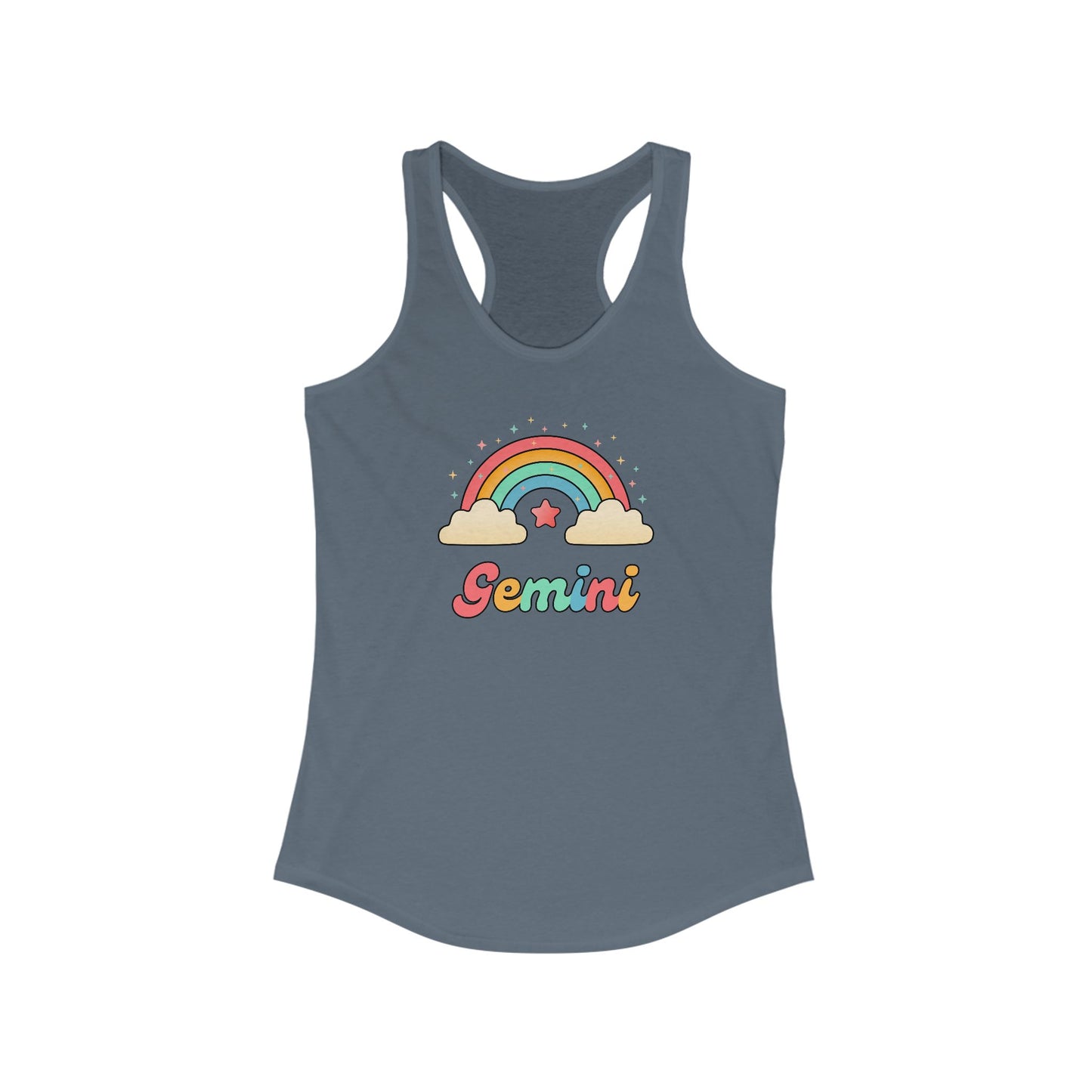 Gemini Cosmic Cutie Rainbow Tank – Retro Astrology Shirt