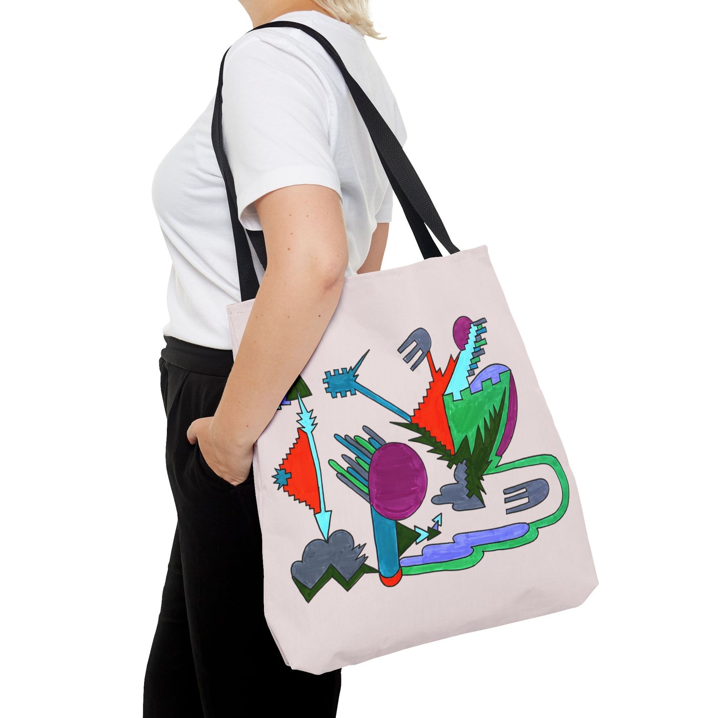 Directional Code | Abstract Glyph Tote Bag (3 Sizes)