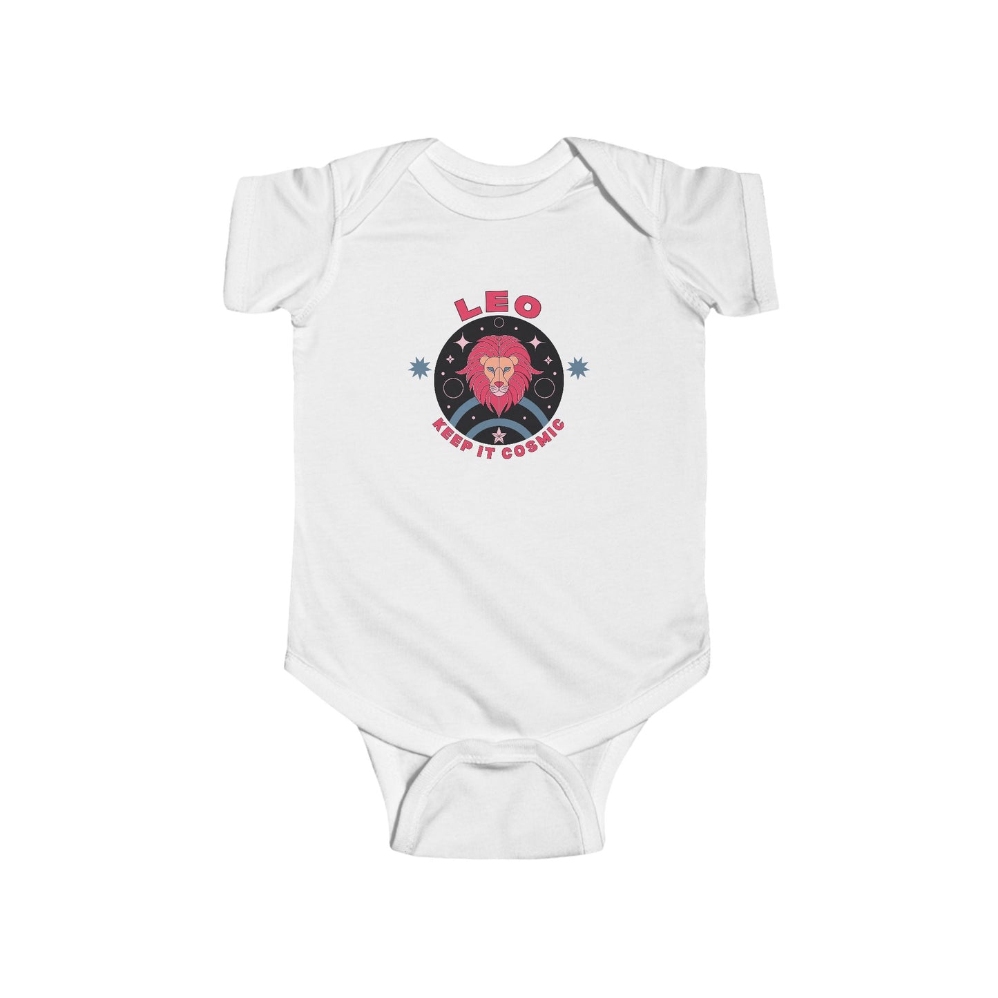 Leo Baby Onesie | Keep it Cosmic Zodiac Cotton Bodysuit for Babies 0-24M