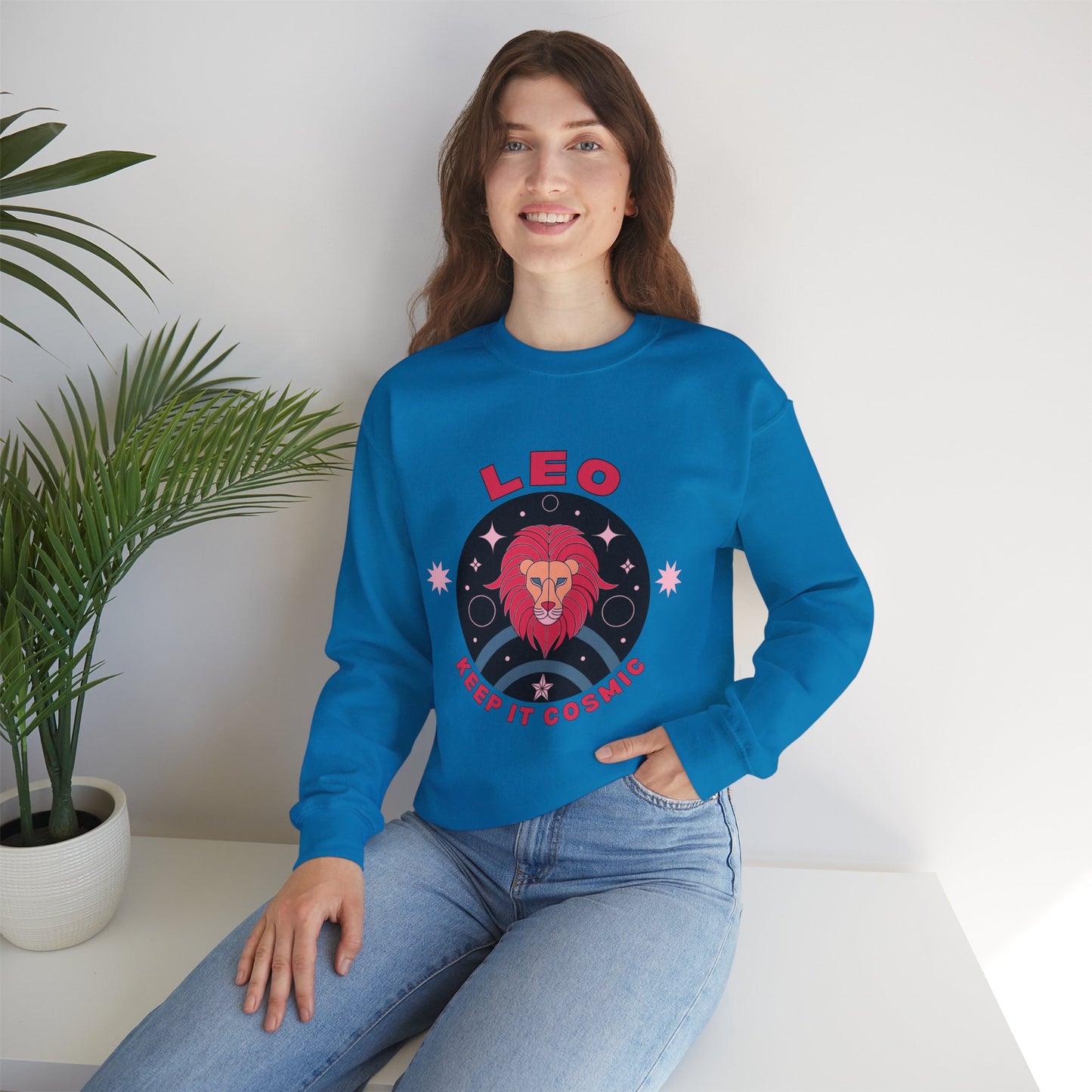 Keep It Cosmic - Retro Star Sign Astro Sweatshirt | Leo