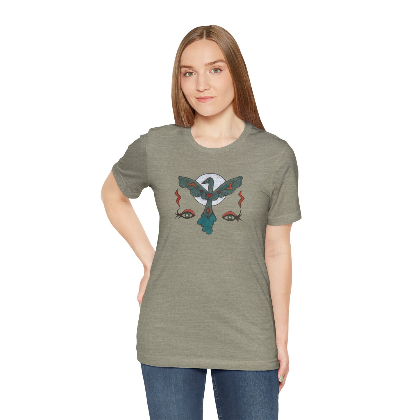 Feel to See Moon T-Shirt Tee | Esoteric Eyes Cosmic Art Tee (Unisex)