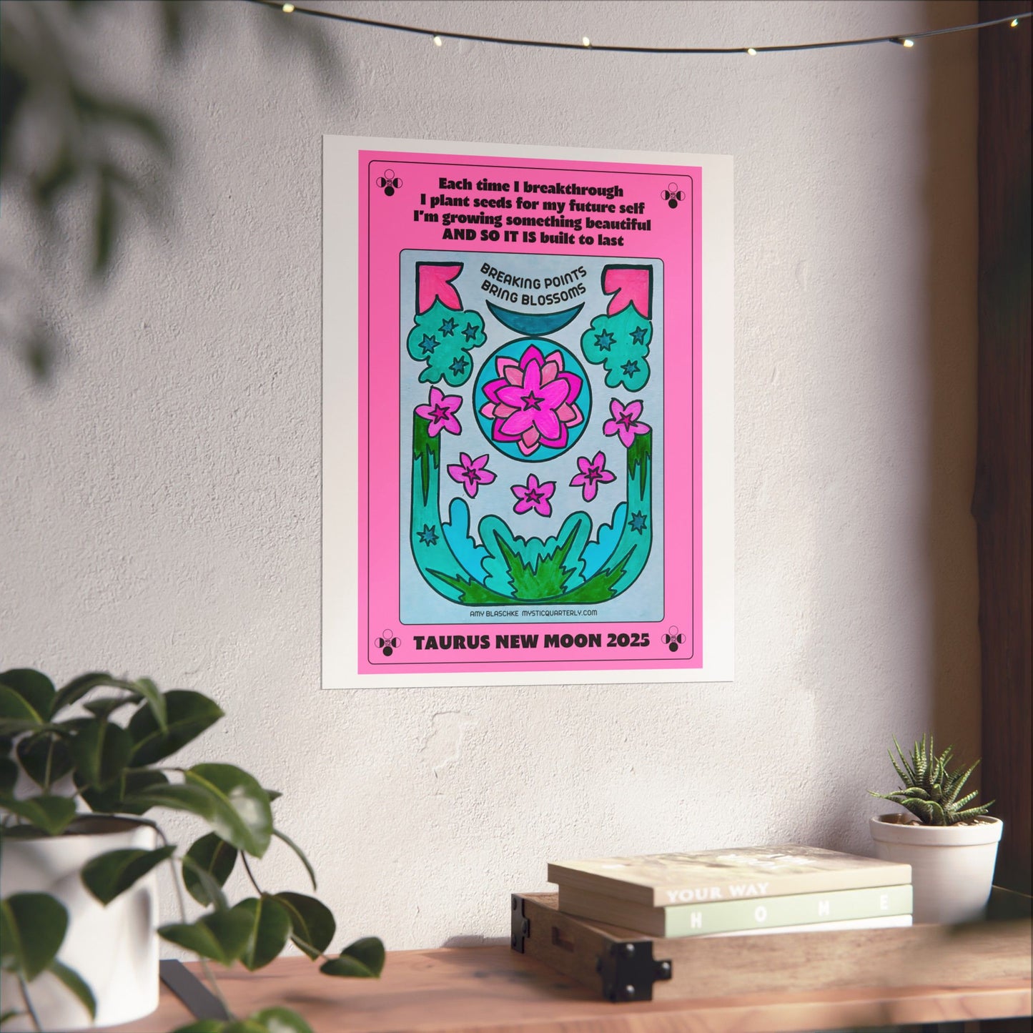 Taurus New Moon 2025 Art Print — With Affirmation