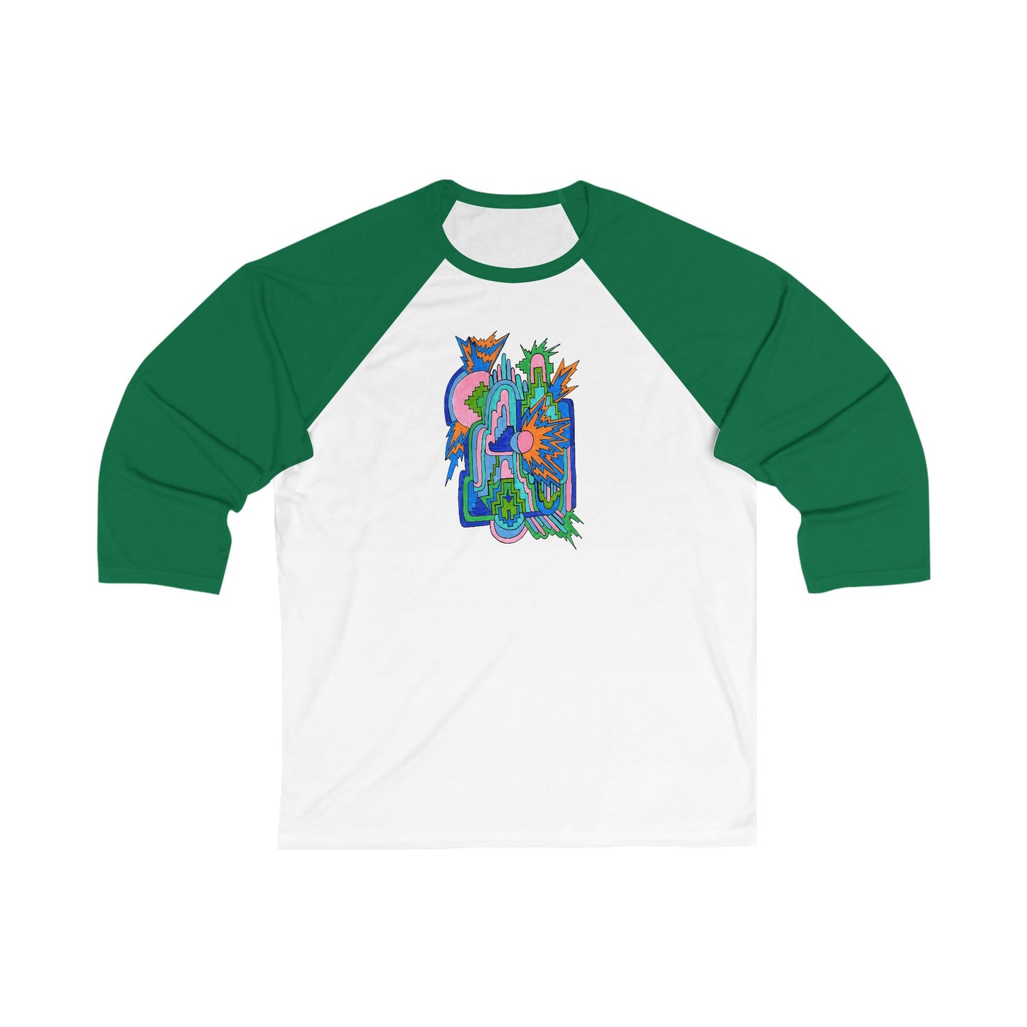 Cosmic Pulse | Unisex Maximalist Art Baseball Tee