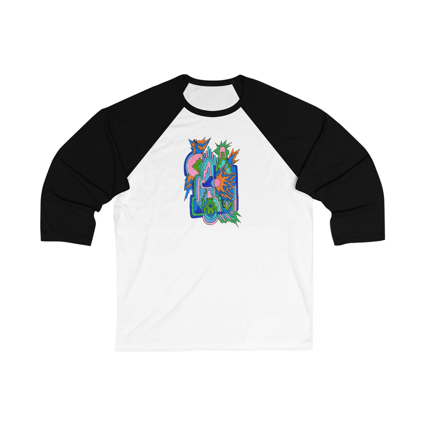 Cosmic Pulse | Unisex Maximalist Art Baseball Tee