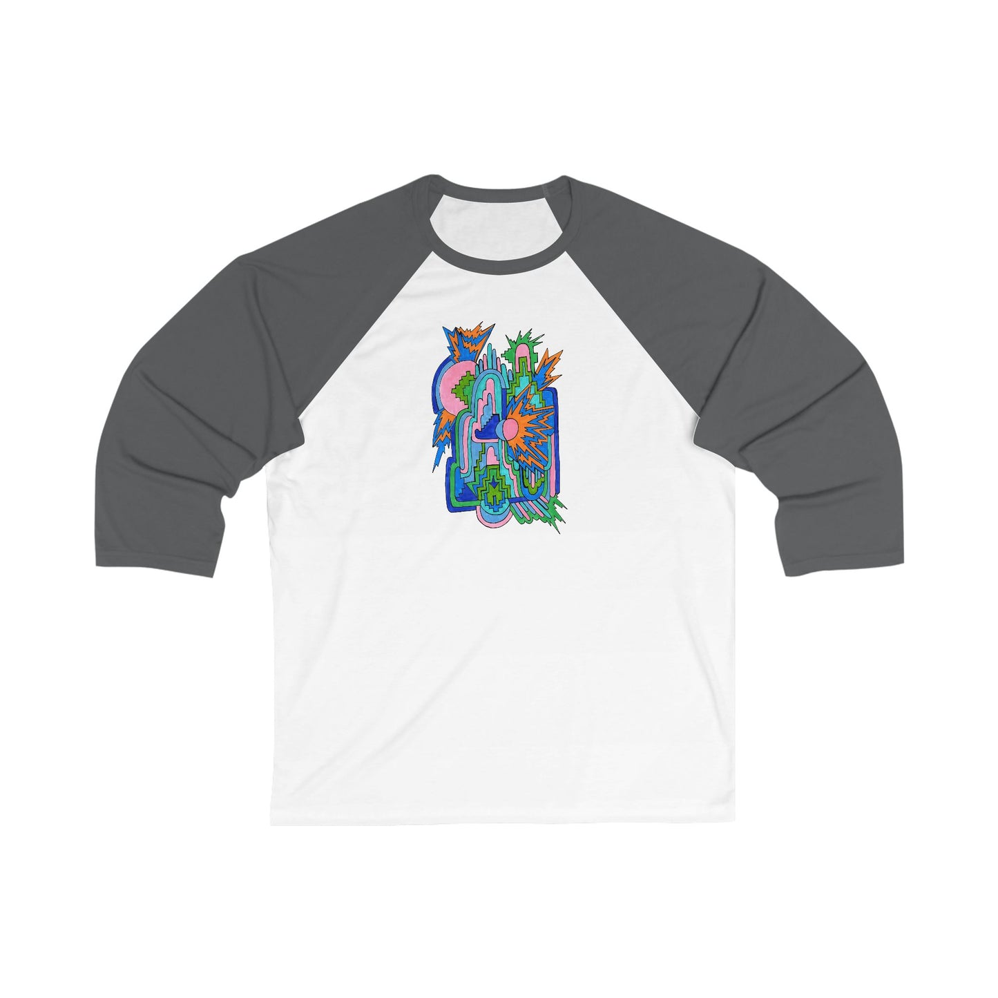 Cosmic Pulse | Unisex Maximalist Art Baseball Tee