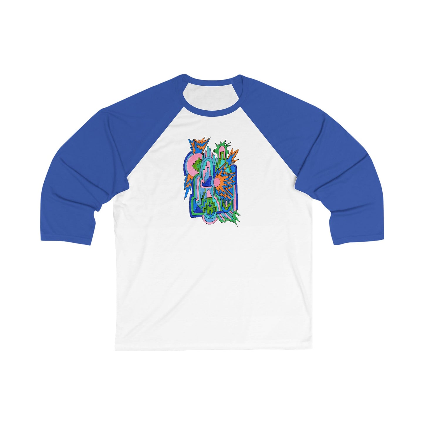 Cosmic Pulse | Unisex Maximalist Art Baseball Tee