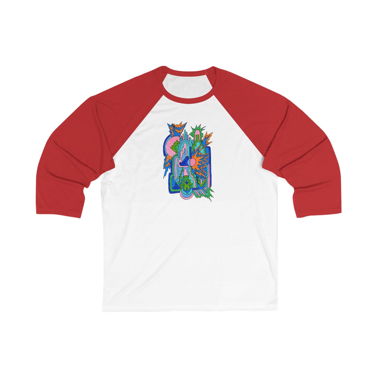 Cosmic Pulse | Unisex Maximalist Art Baseball Tee