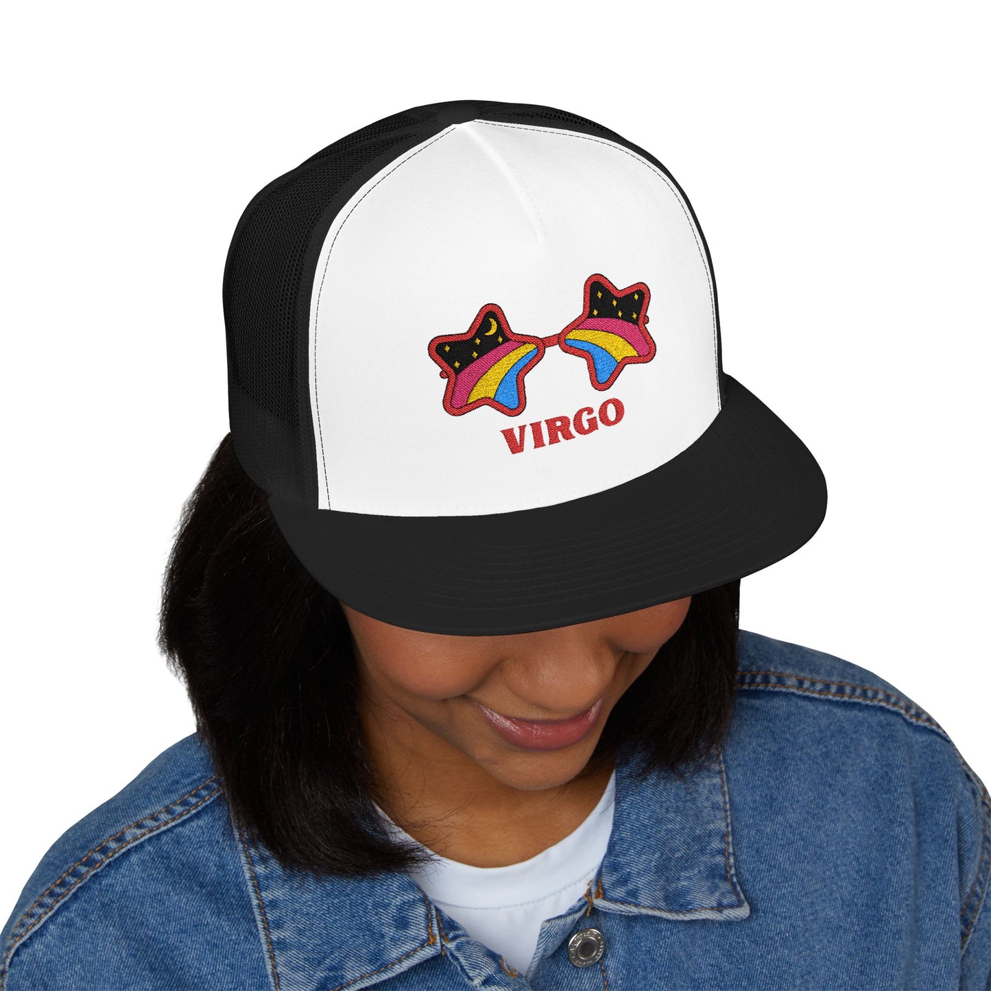 Retro Zodiac Sign Trucker Hat — Virgo