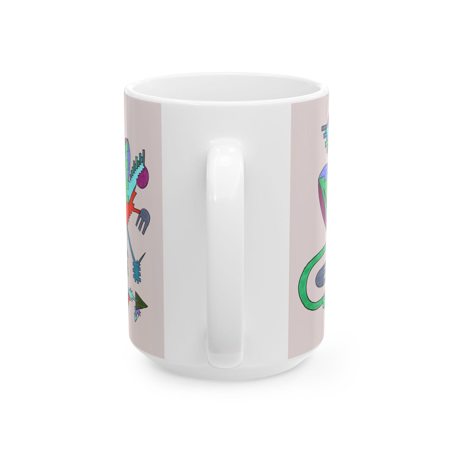 Directional Code | Abstract Glyph Ceramic Mug (11oz / 15oz)