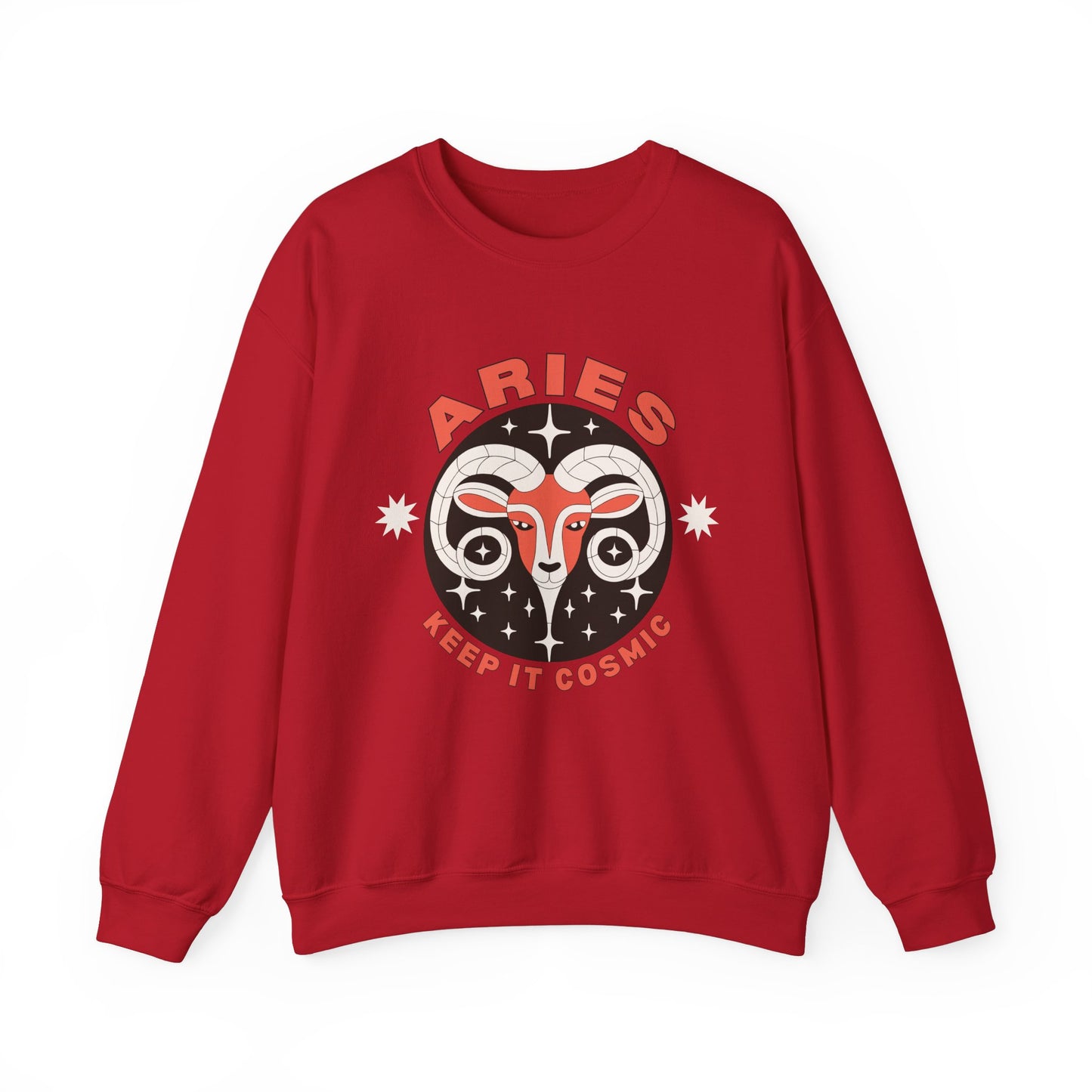 Keep It Cosmic - Retro Star Sign Astro Sweatshirt | Aries