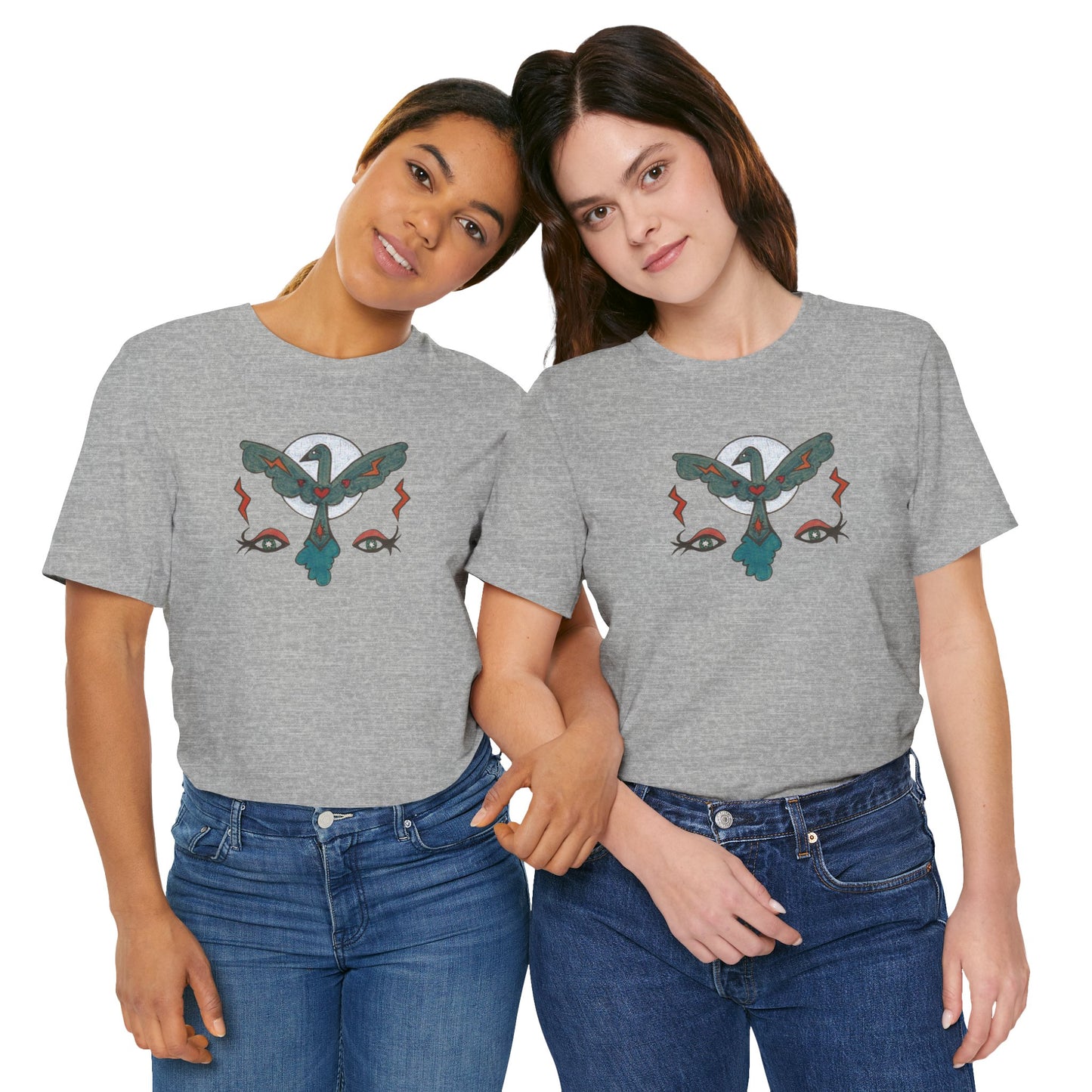 Feel to See Moon T-Shirt Tee | Esoteric Eyes Cosmic Art Tee (Unisex)