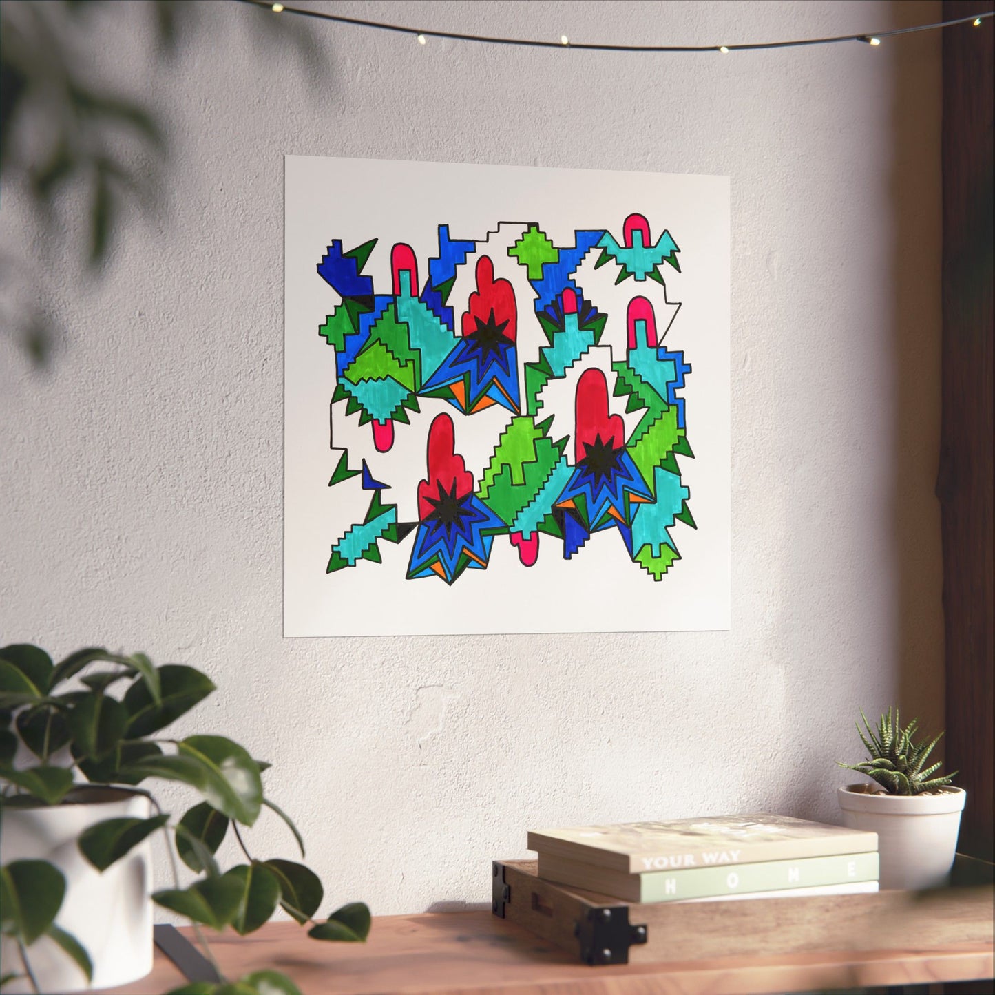 Pattern Play Abstract Geometric Art Print