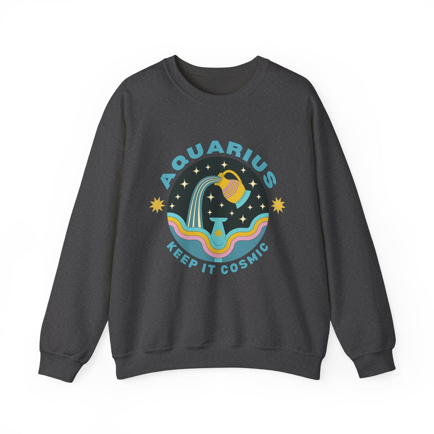 Keep It Cosmic - Retro Star Sign Astro Sweatshirt | Aquarius