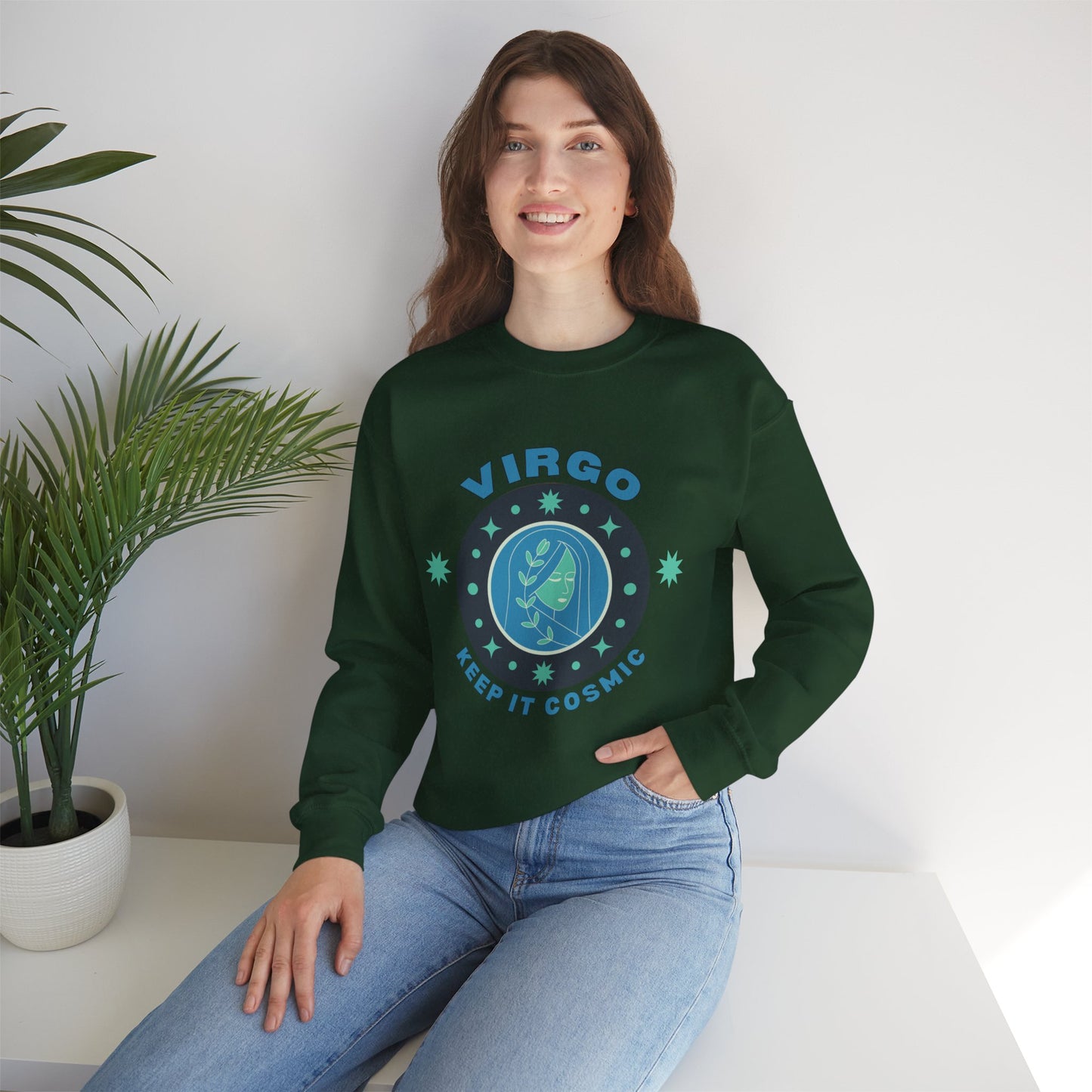 Keep It Cosmic - Retro Star Sign Astro Sweatshirt | Virgo