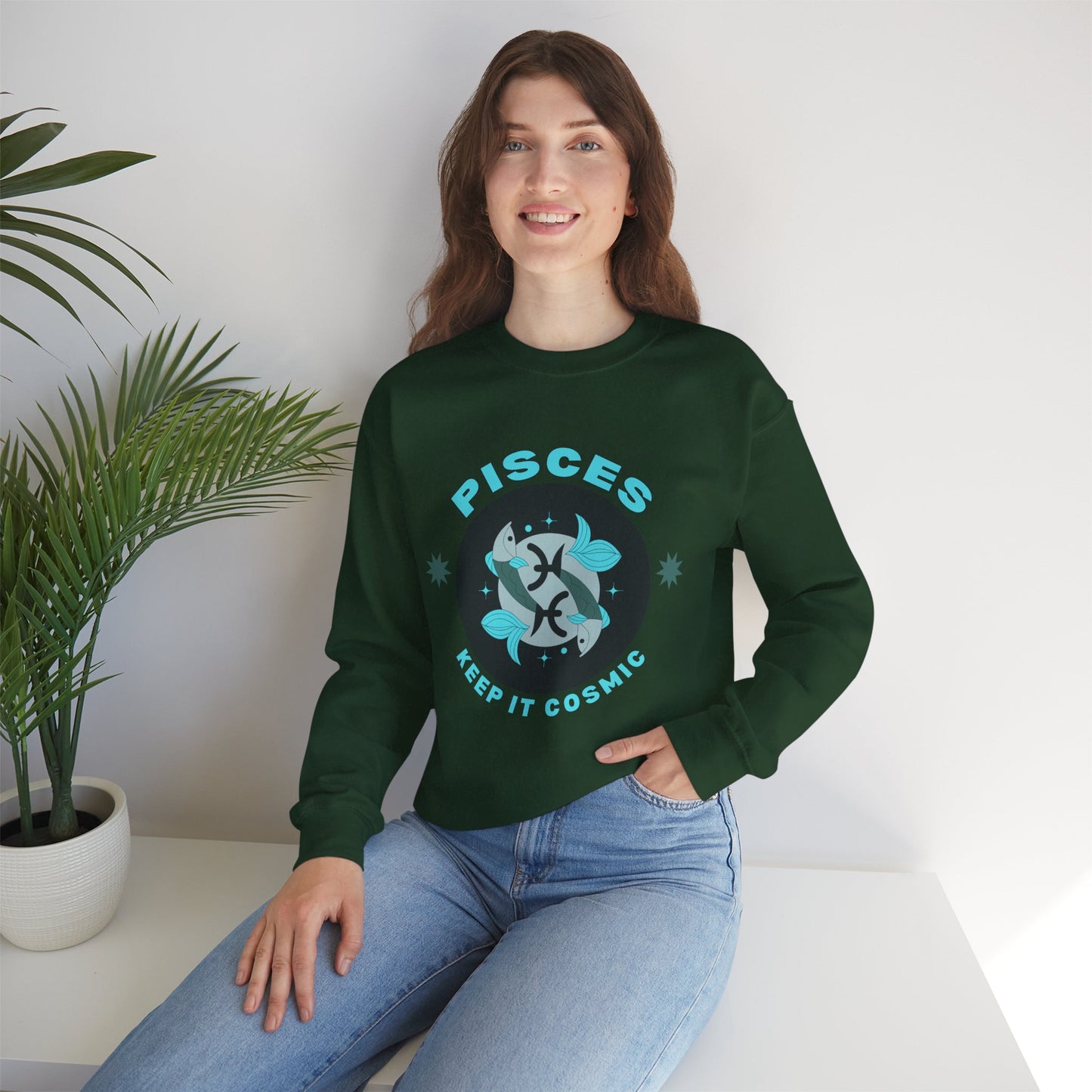 Keep It Cosmic - Retro Star Sign Astro Sweatshirt | Pisces