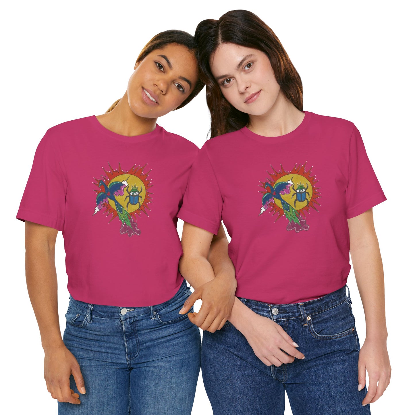 Integrate to Radiate Tee | Symbolic Solar Scarab Comic Art Shirt (Unisex)