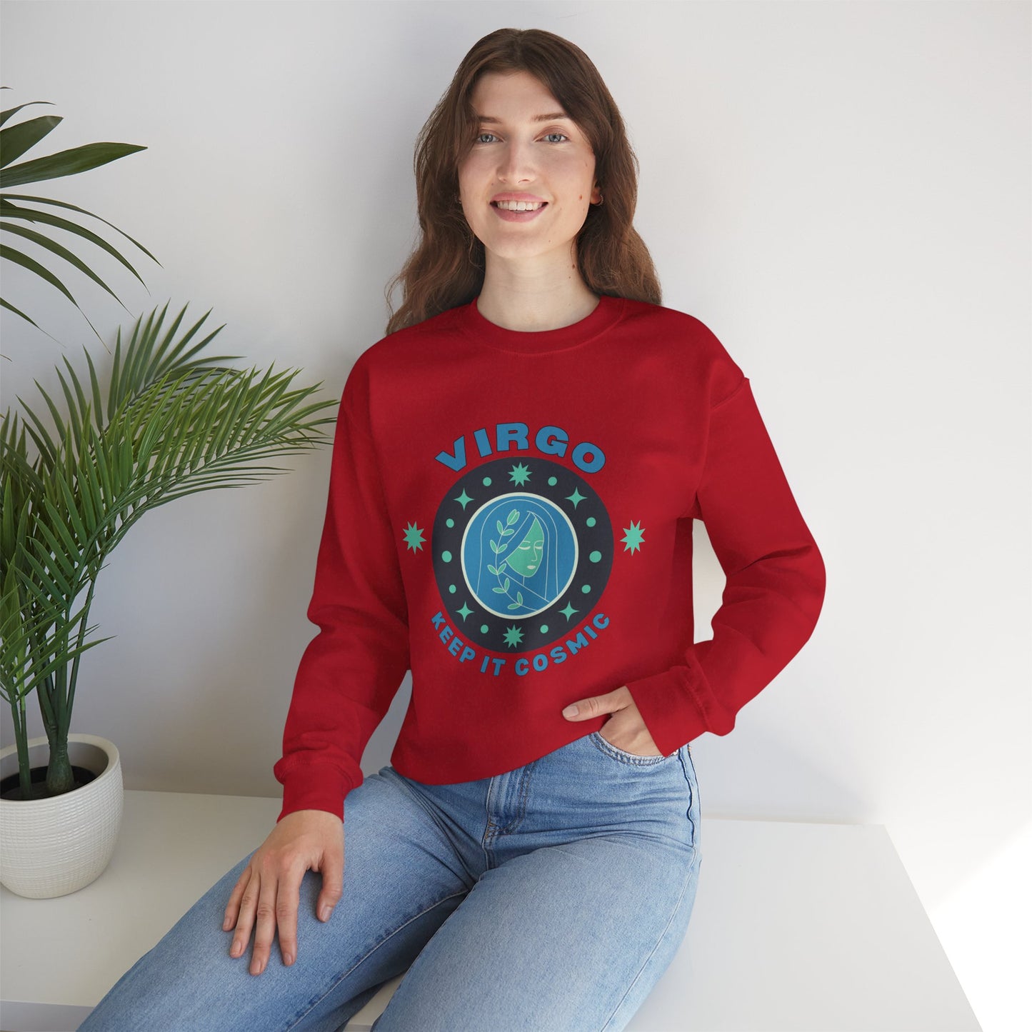 Keep It Cosmic - Retro Star Sign Astro Sweatshirt | Virgo