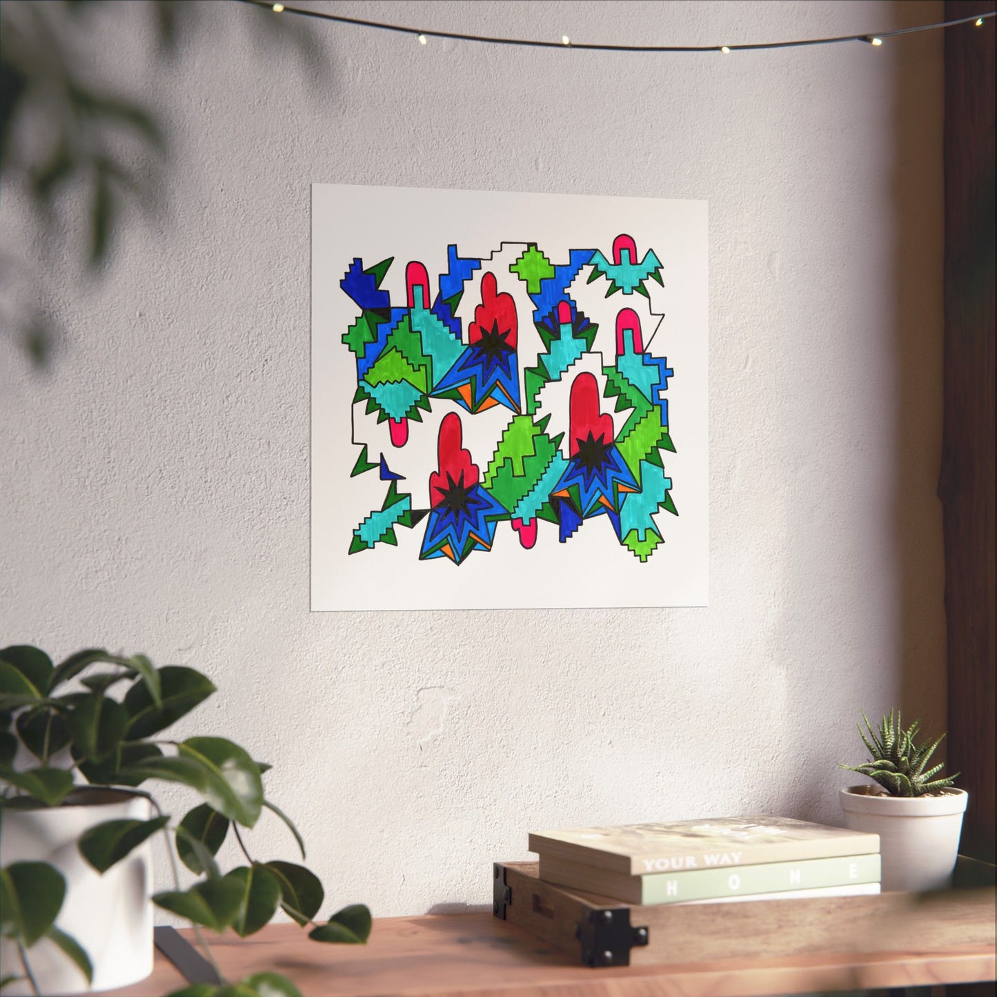 Pattern Play Abstract Geometric Art Print