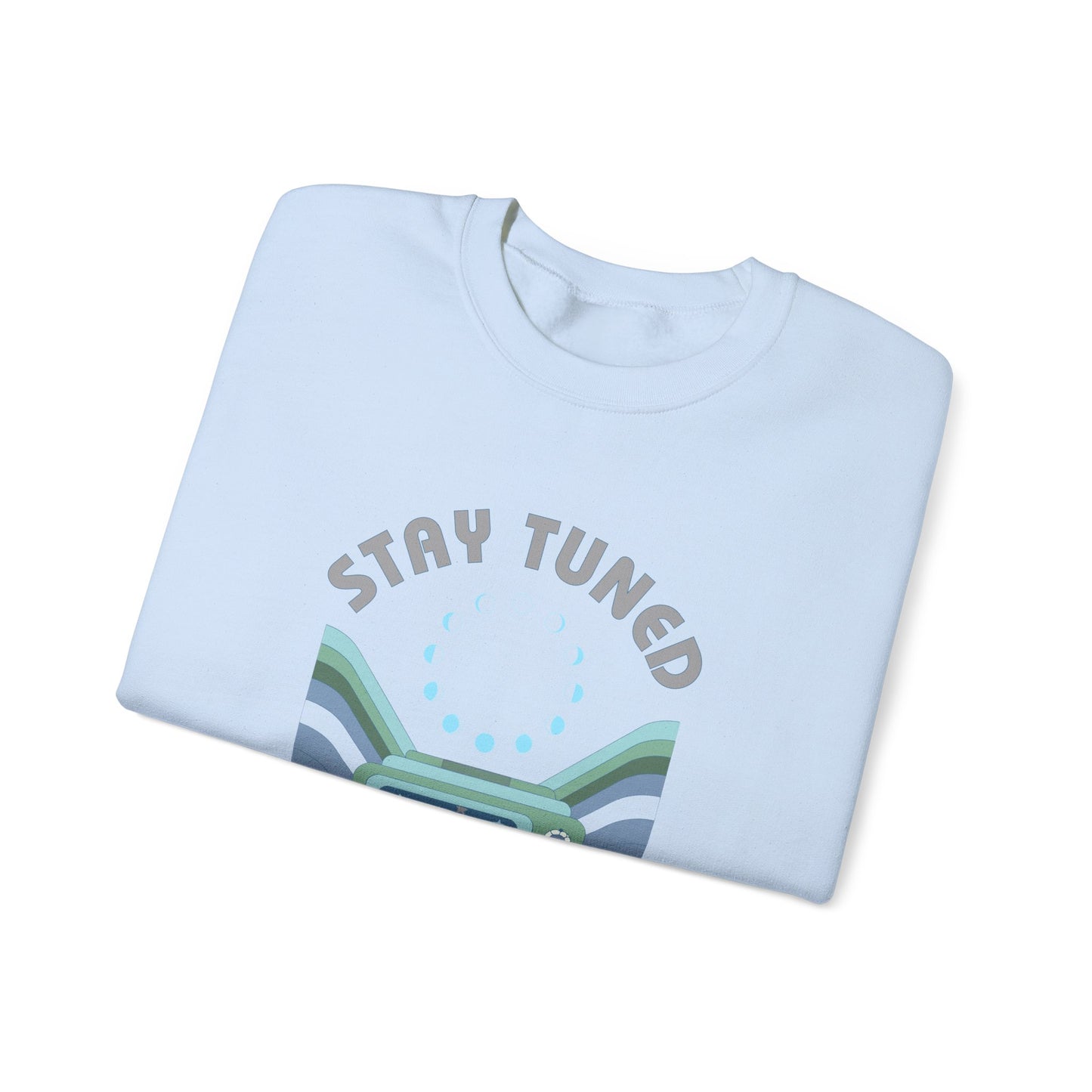 Stay Tuned Moon Phase Retro Sweatshirt - Earthglow Celestial Crewneck