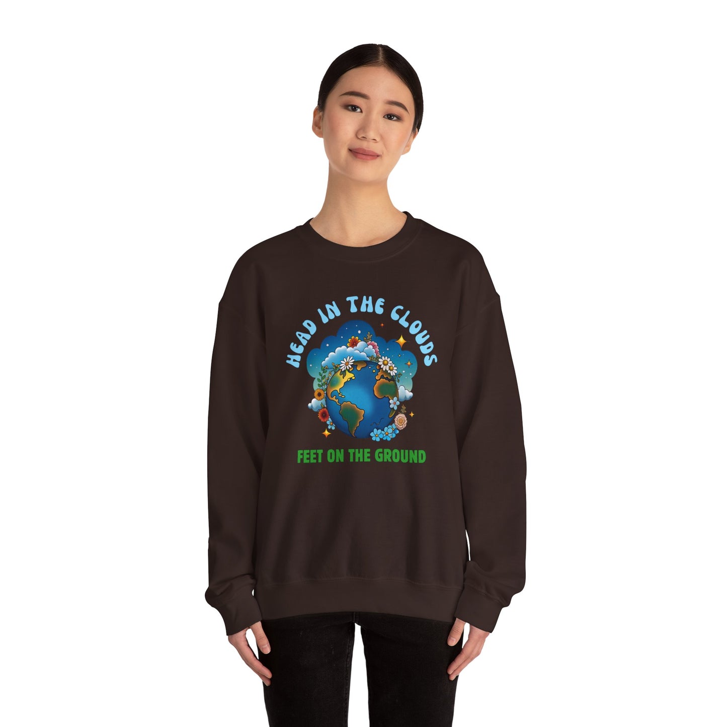 Grounded Dreamer | Earthy Edition β Eco Retro Sweatshirt in Deep Tones