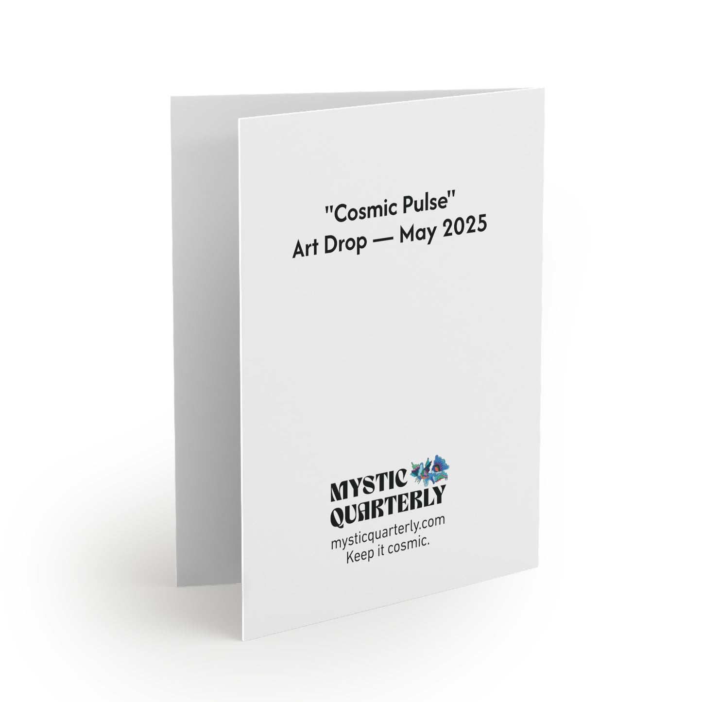"Cosmic Pulse" Greeting Card Set of 8 | First Quarter Moon Drop — May 2025