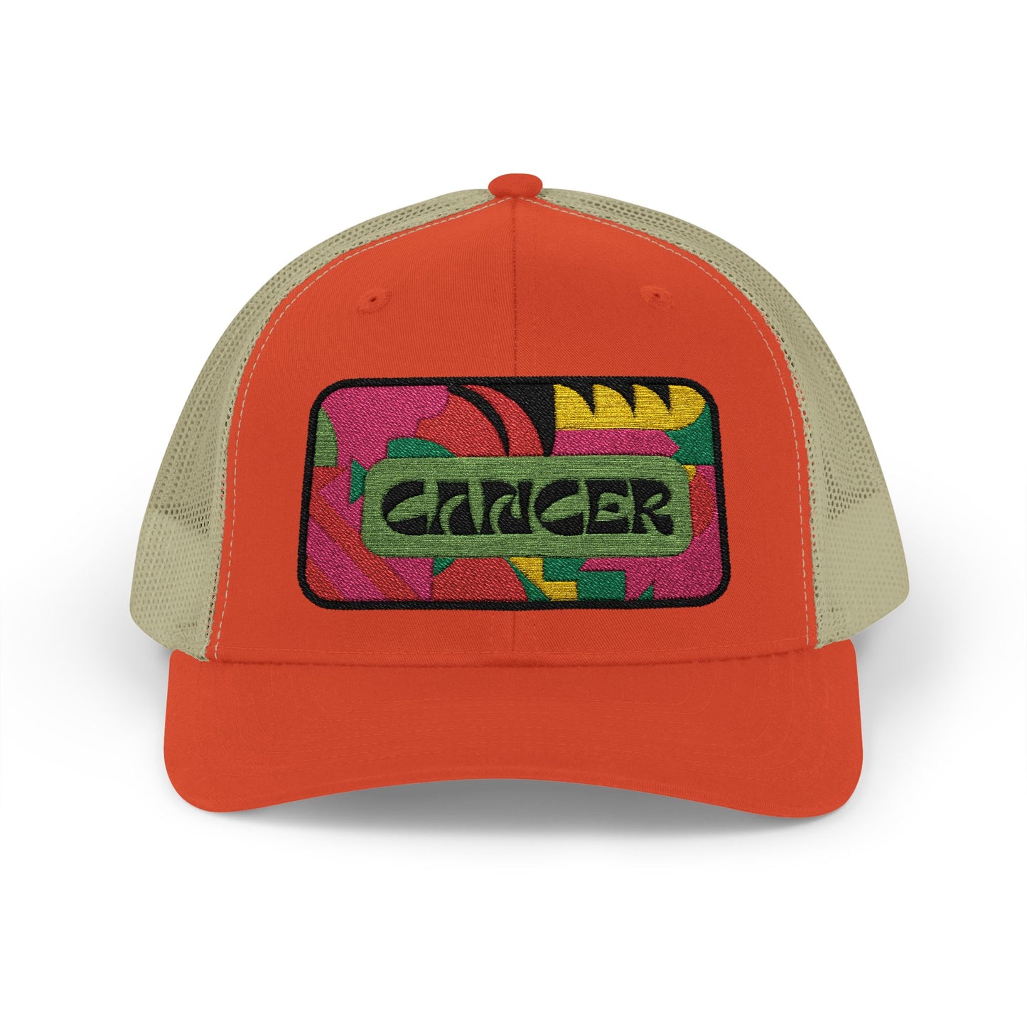 Cancer Trucker Hat - Retro Astrology Snapback Cap - Embroidered Horoscope Hat