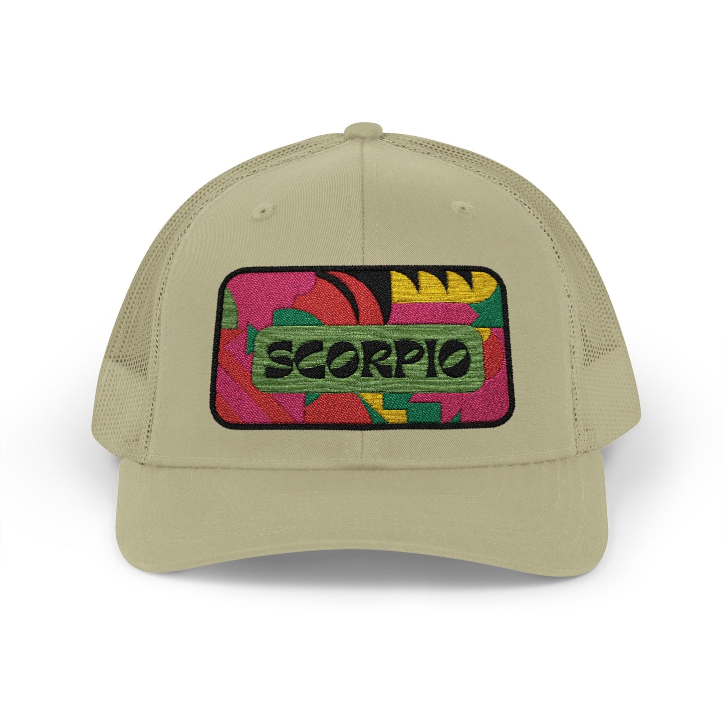 Scorpio Trucker Hat - Retro Astrology Snapback Cap - Embroidered Horoscope Hat